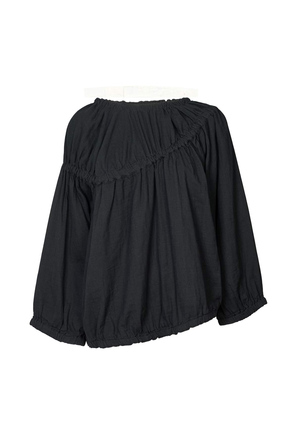 Lotte - Cotton dbl elasticated top I Black Black XS/S 3 - Rabens Saloner - DK