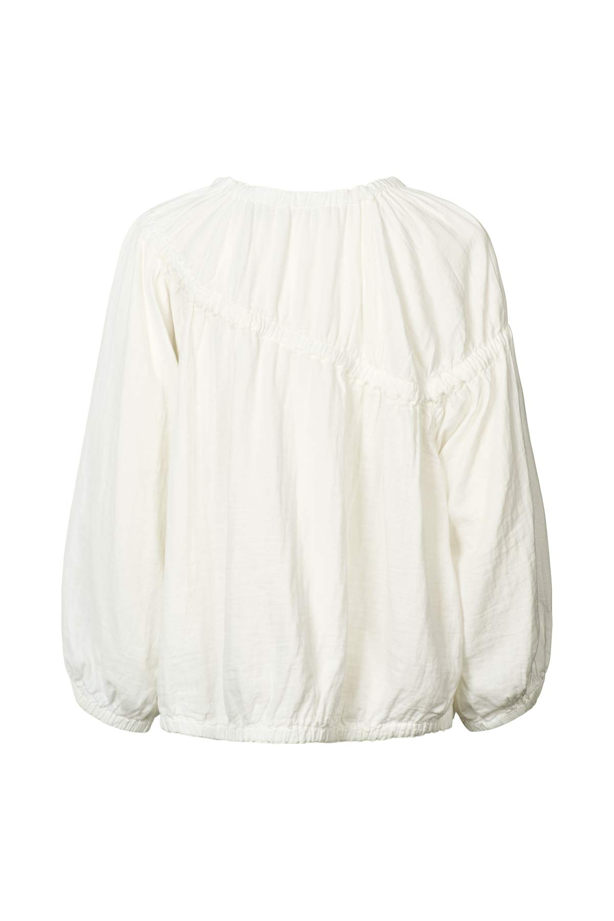 Lotte - Cotton dbl elasticated top I White 2 - Rabens Saloner - DK