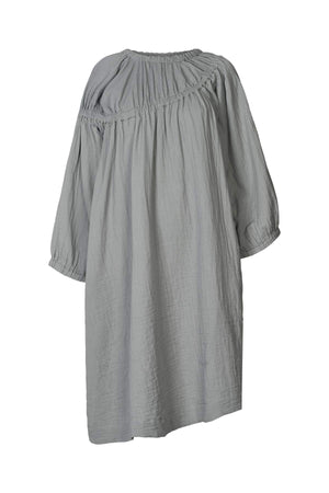 Mae - Cotton dbl elasticated dress I Grey mist Grey mist XS/S 4 - Rabens Saloner - DK