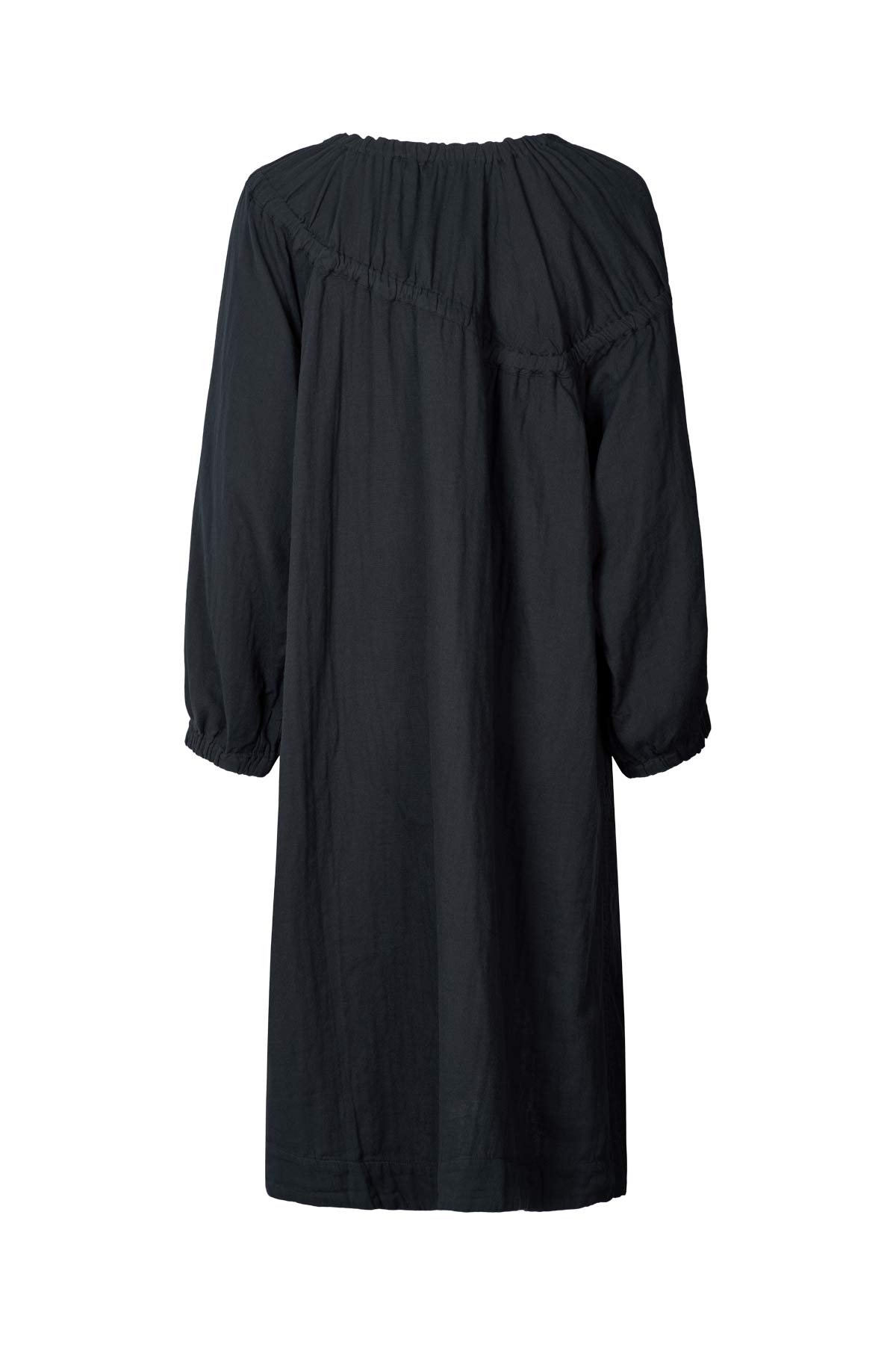 Mae - Cotton dbl elasticated dress I Black 2 - Rabens Saloner - DK