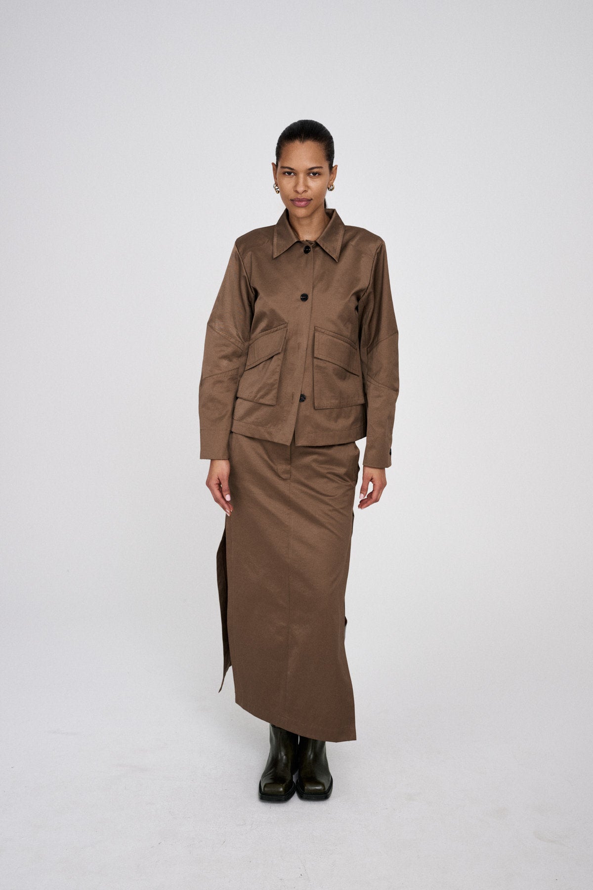 Charmaine - Cotton fusion jacket I Pirate black 3 - Rabens Saloner - DK