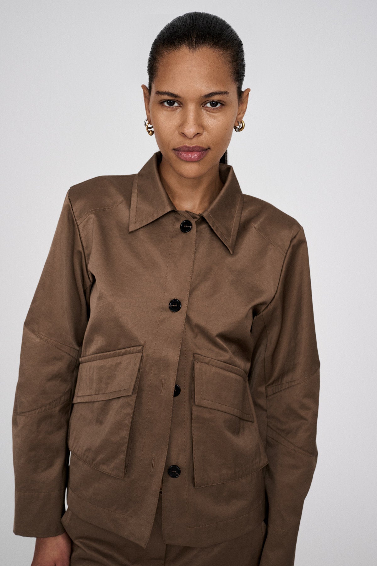Charmaine - Cotton fusion jacket I Pirate black 4 - Rabens Saloner - DK