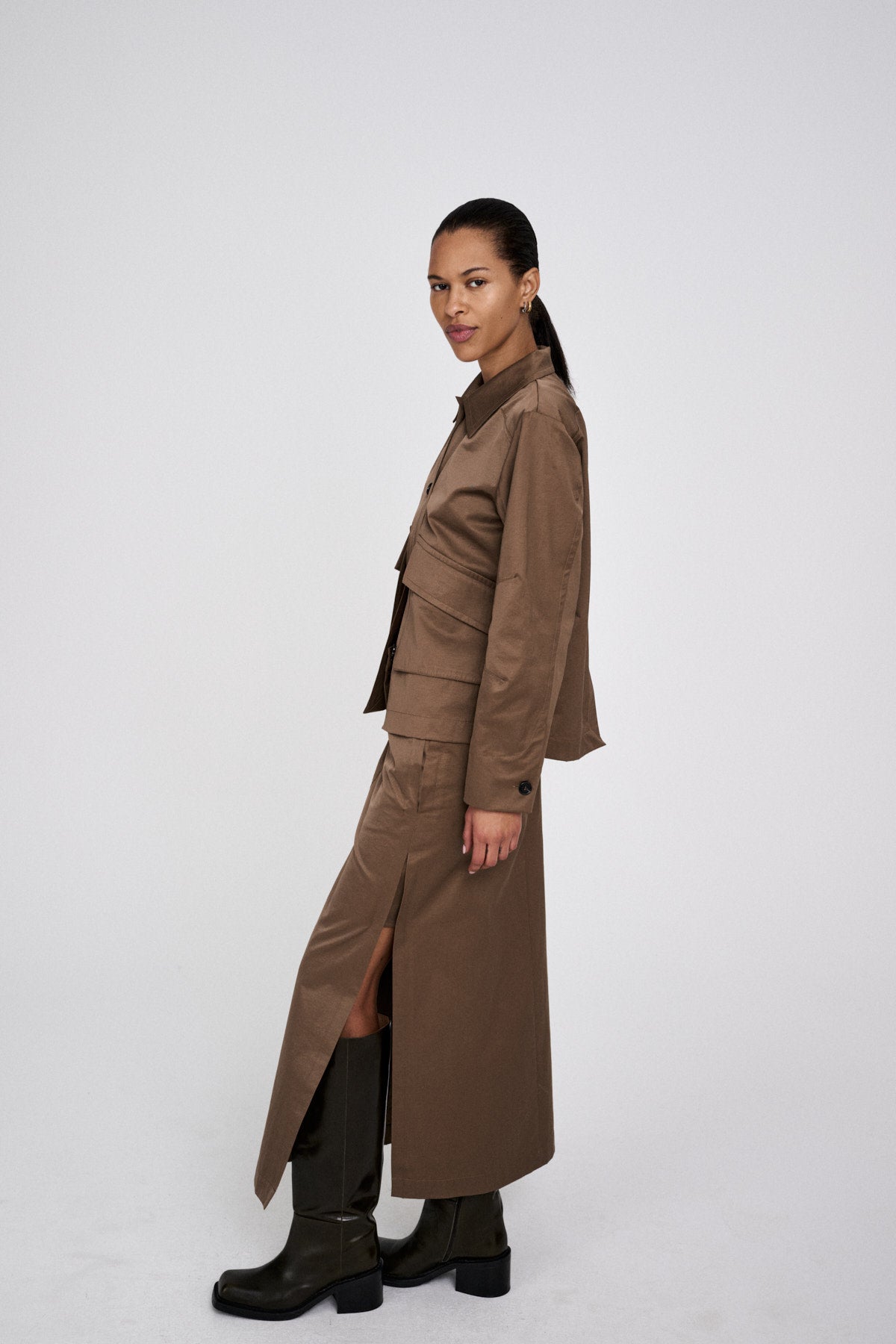 Charmaine - Cotton fusion jacket I Pirate black 5 - Rabens Saloner - DK