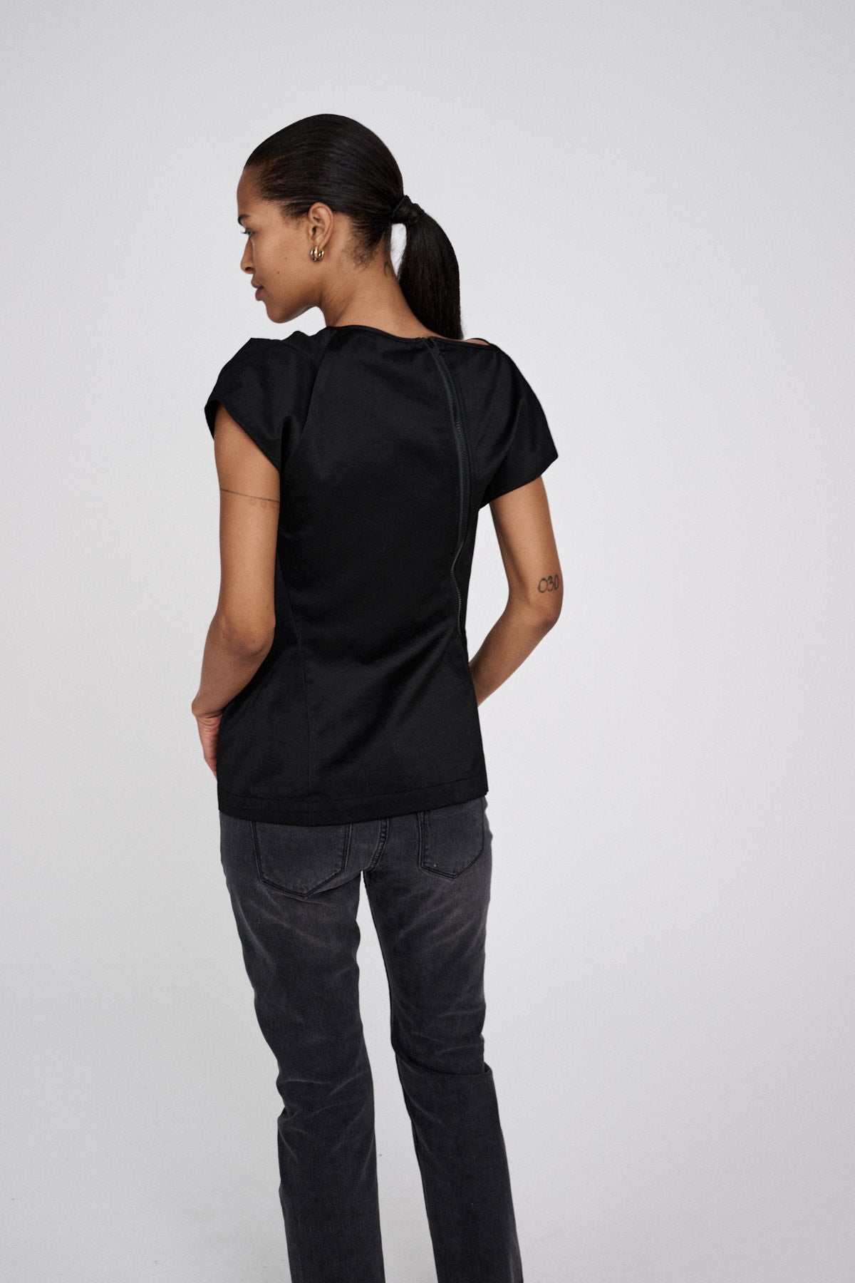 Cigga - Cotton fusion top I Pirate black 3 - Rabens Saloner - DK
