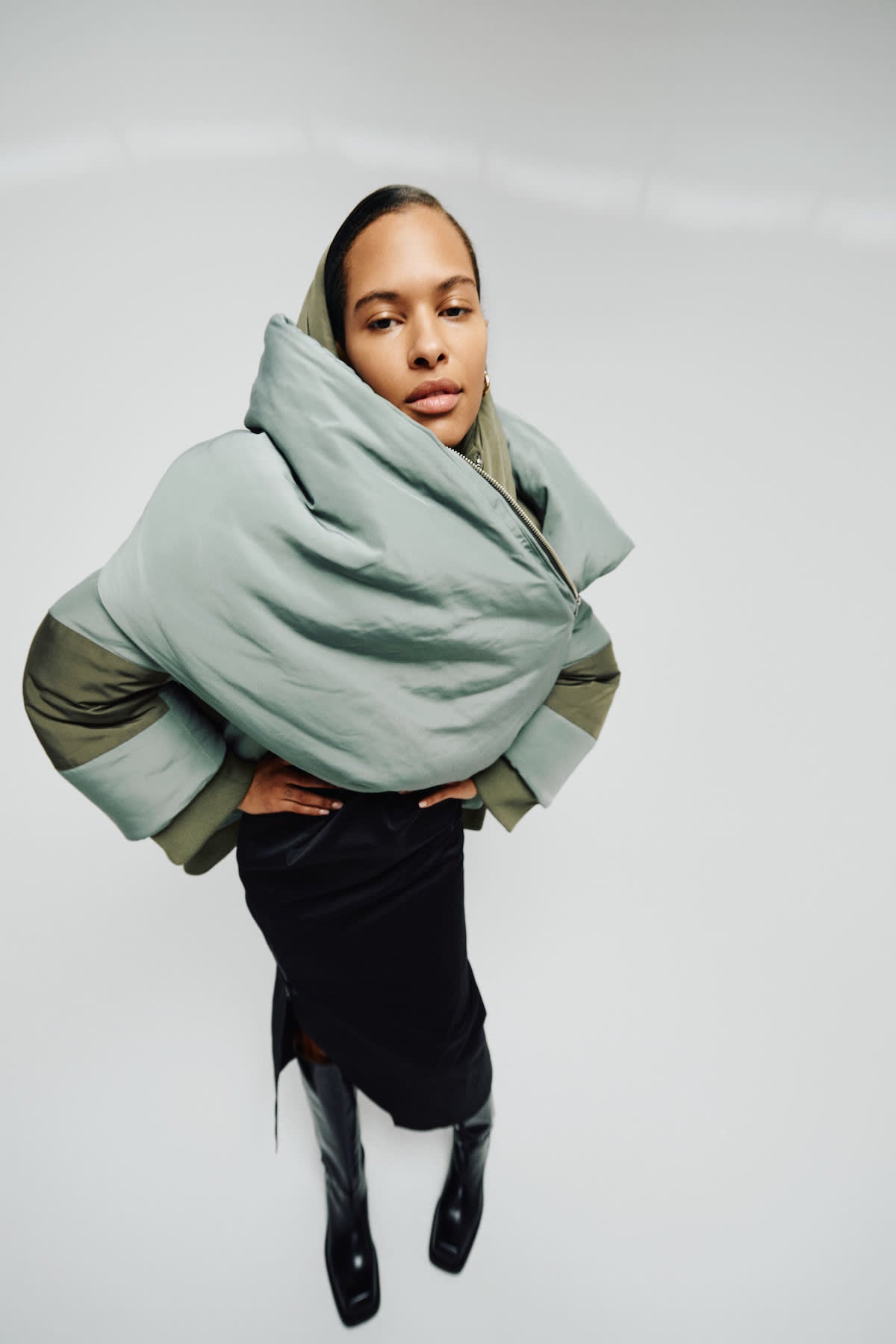 Chisa - Cotton fusion skirt I Pirate black 4 - Rabens Saloner - DK