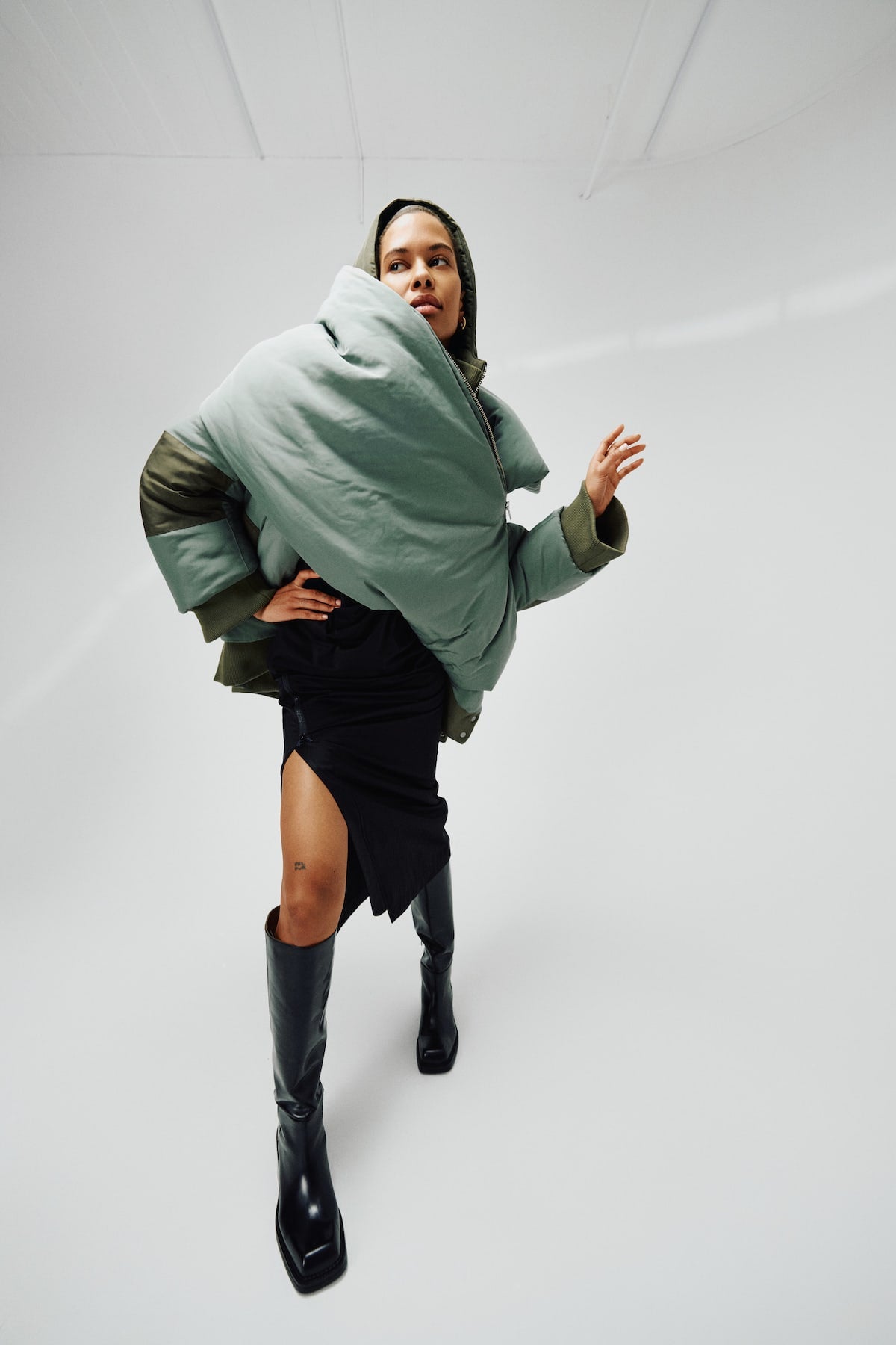 Chisa - Cotton fusion skirt I Pirate black 5 - Rabens Saloner - DK