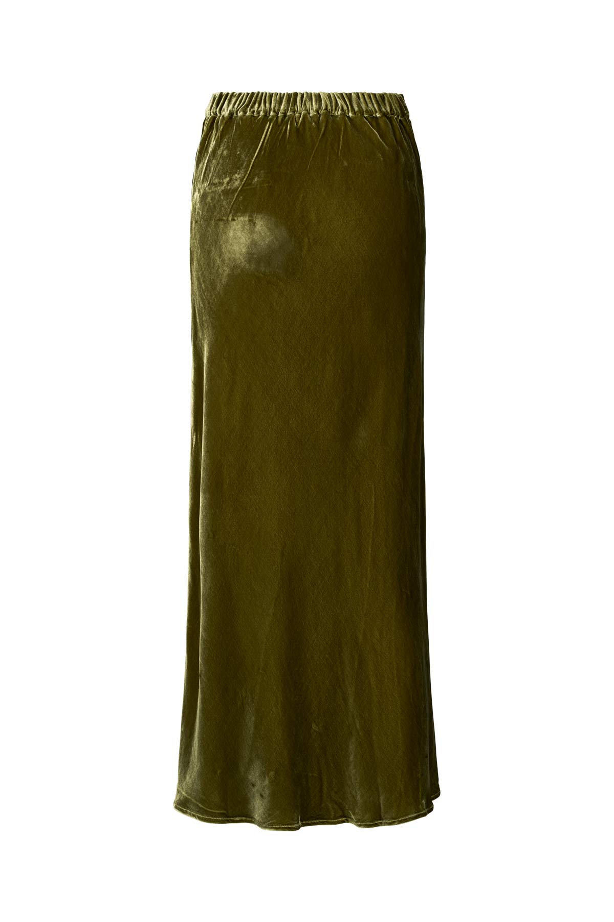 Ellery - Velvet bias skirt I Olive 5 - Rabens Saloner - DK