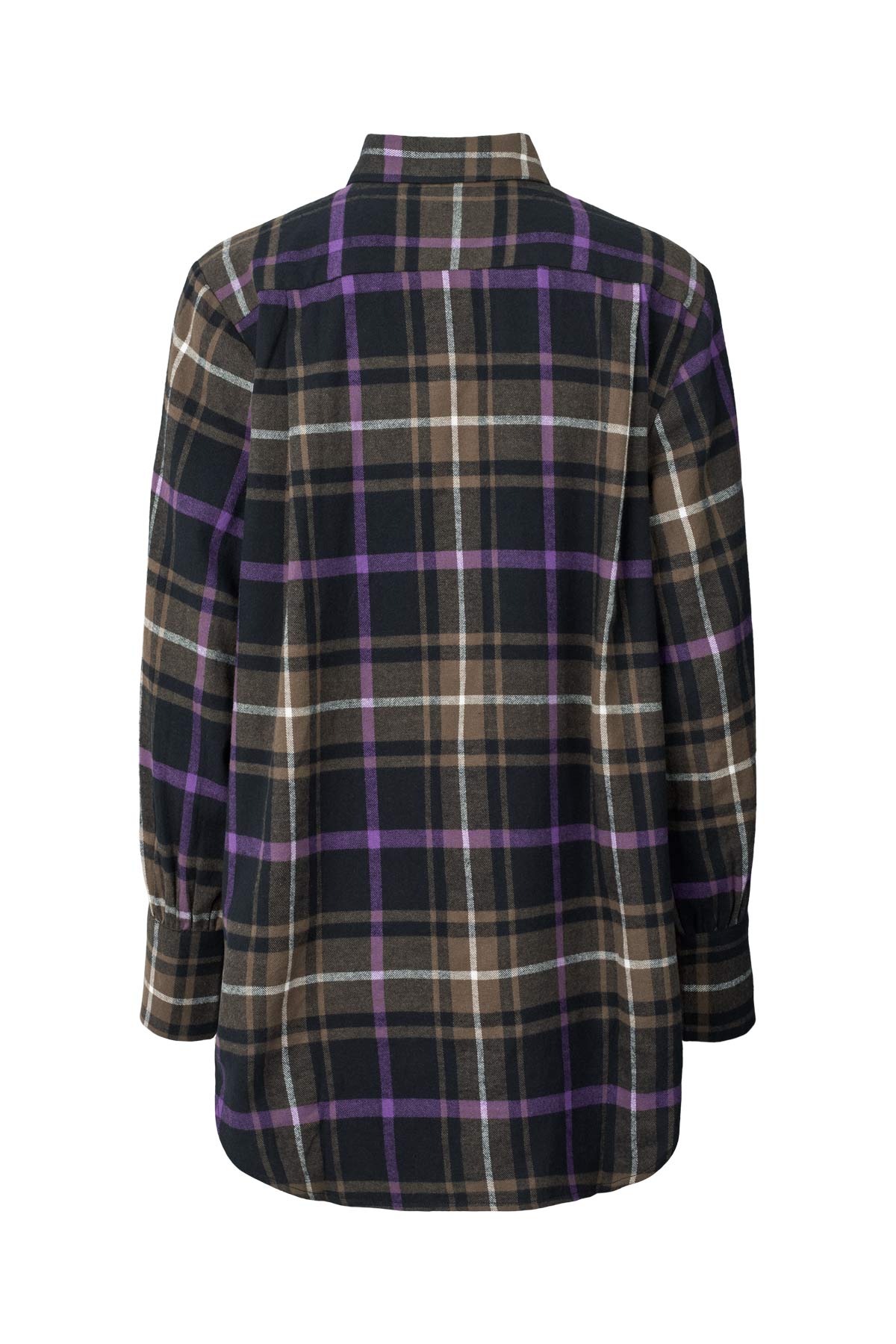 Mallory - Giant check shirt I Purple check combo 5 - Rabens Saloner - DK