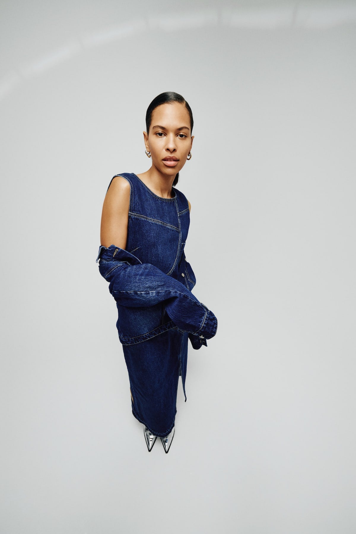 Inette - Patchwork denim dress I Dark washed indigo 6 - Rabens Saloner - DK