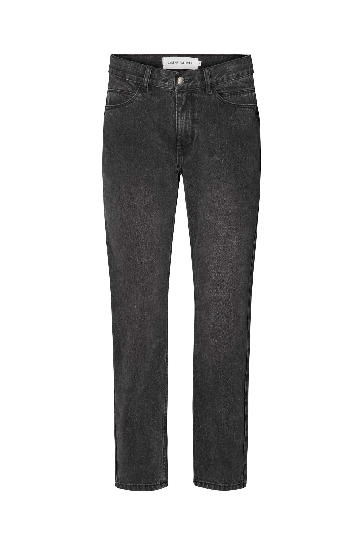 Fine - Denim black cropped pants I Washed black denim Washed black denim 25 5 - Rabens Saloner - DK