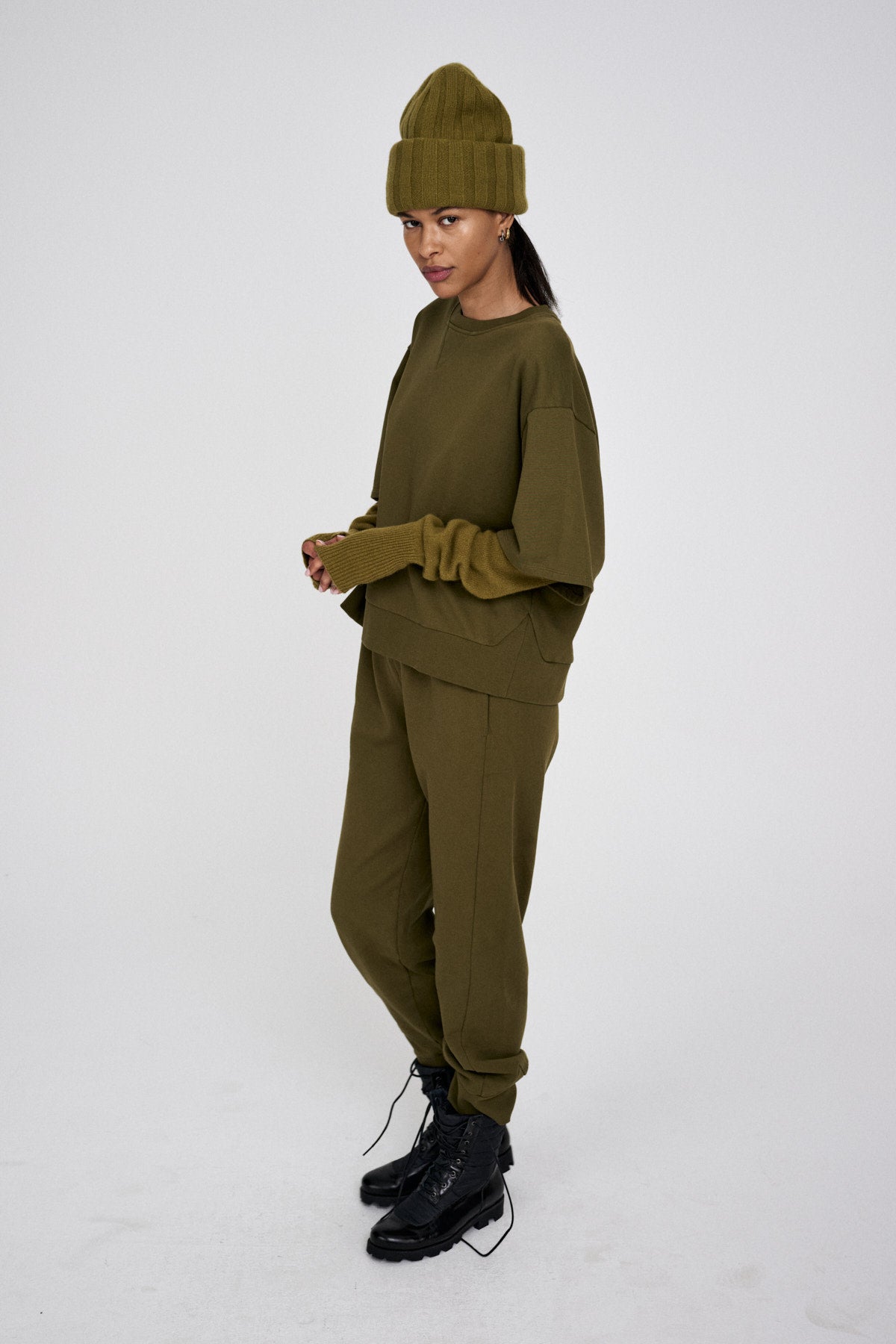 Narah - Sweat top I Dark Olive 3 - Rabens Saloner - DK