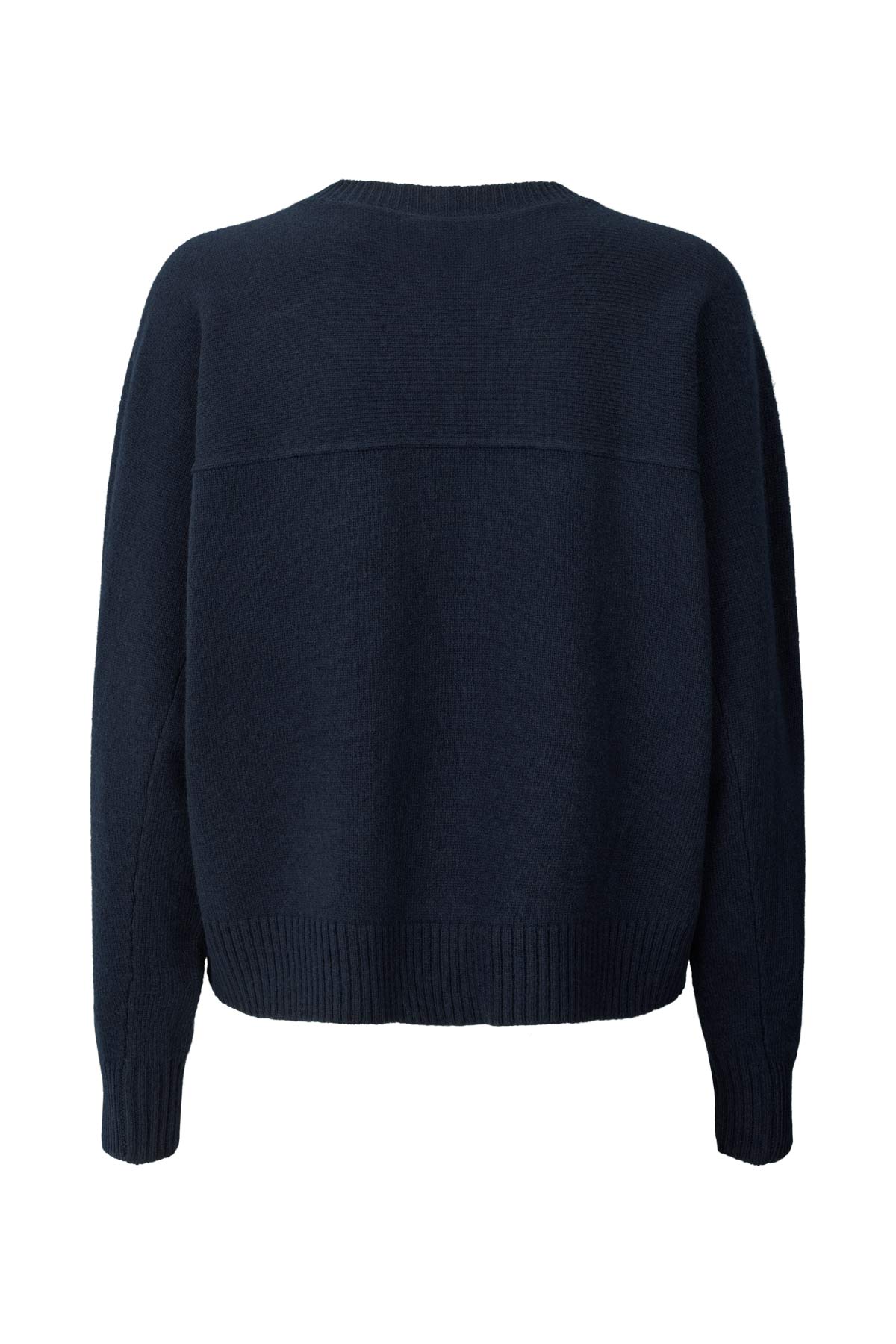 Dalani - Pure wool boxy sweater I Navy 5 - Rabens Saloner - DK