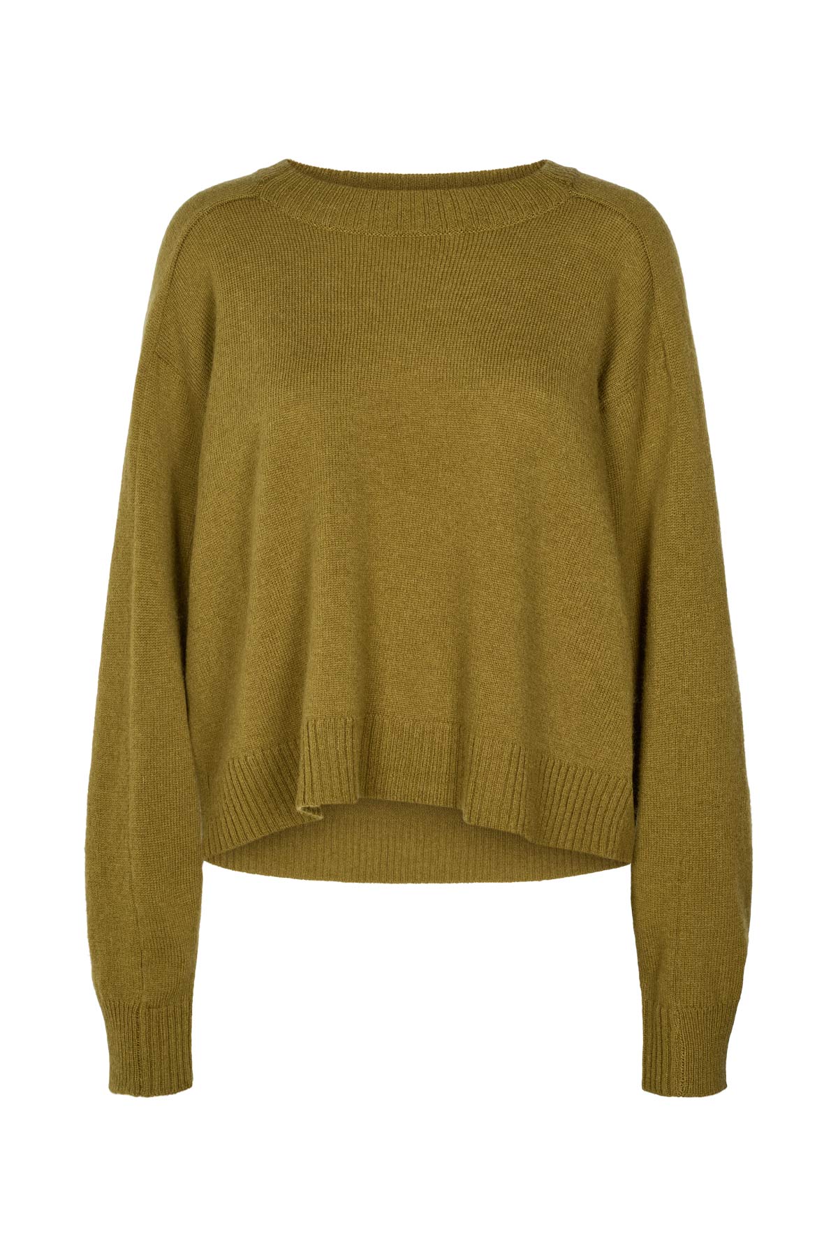 Dalani - Pure wool boxy sweater I Fern green Fern green XS 1 - Rabens Saloner - DK
