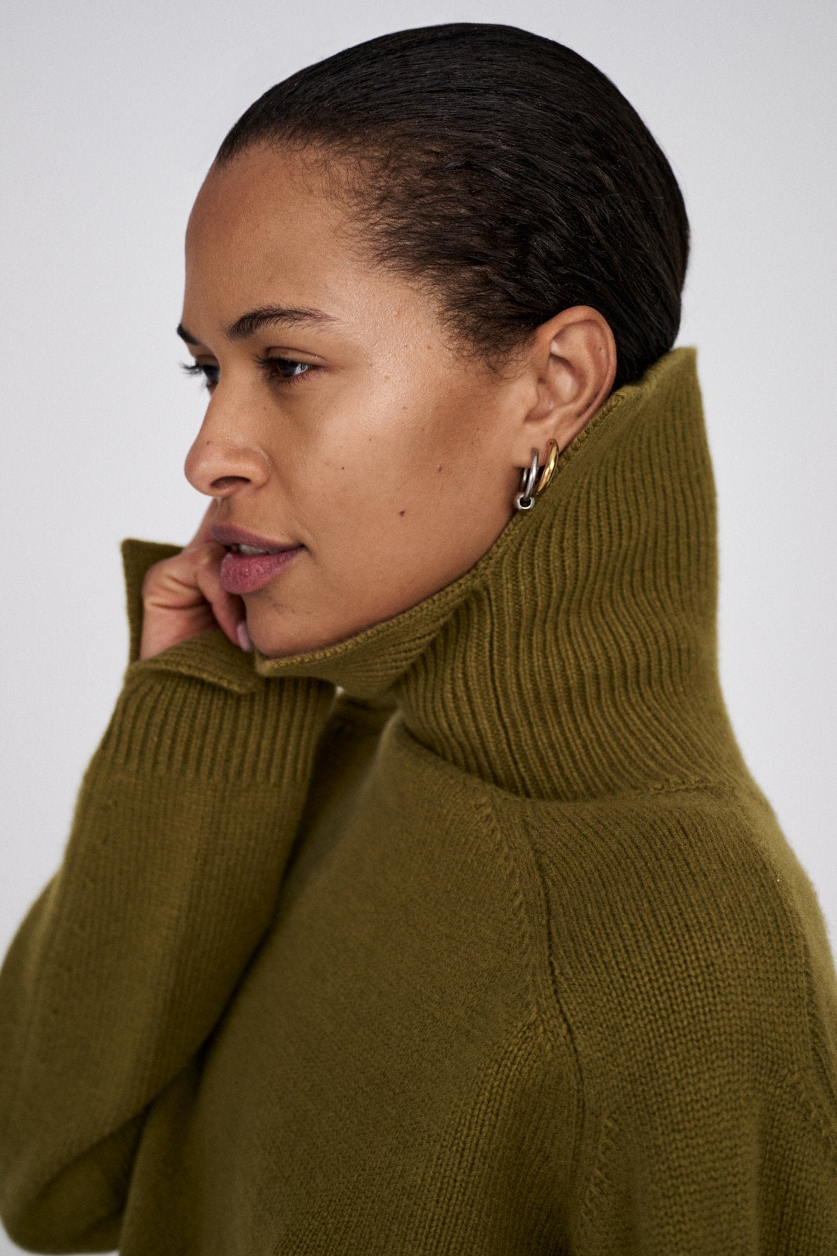 Celly - Pure wool roll neck sweater I Navy 7 - Rabens Saloner - DK