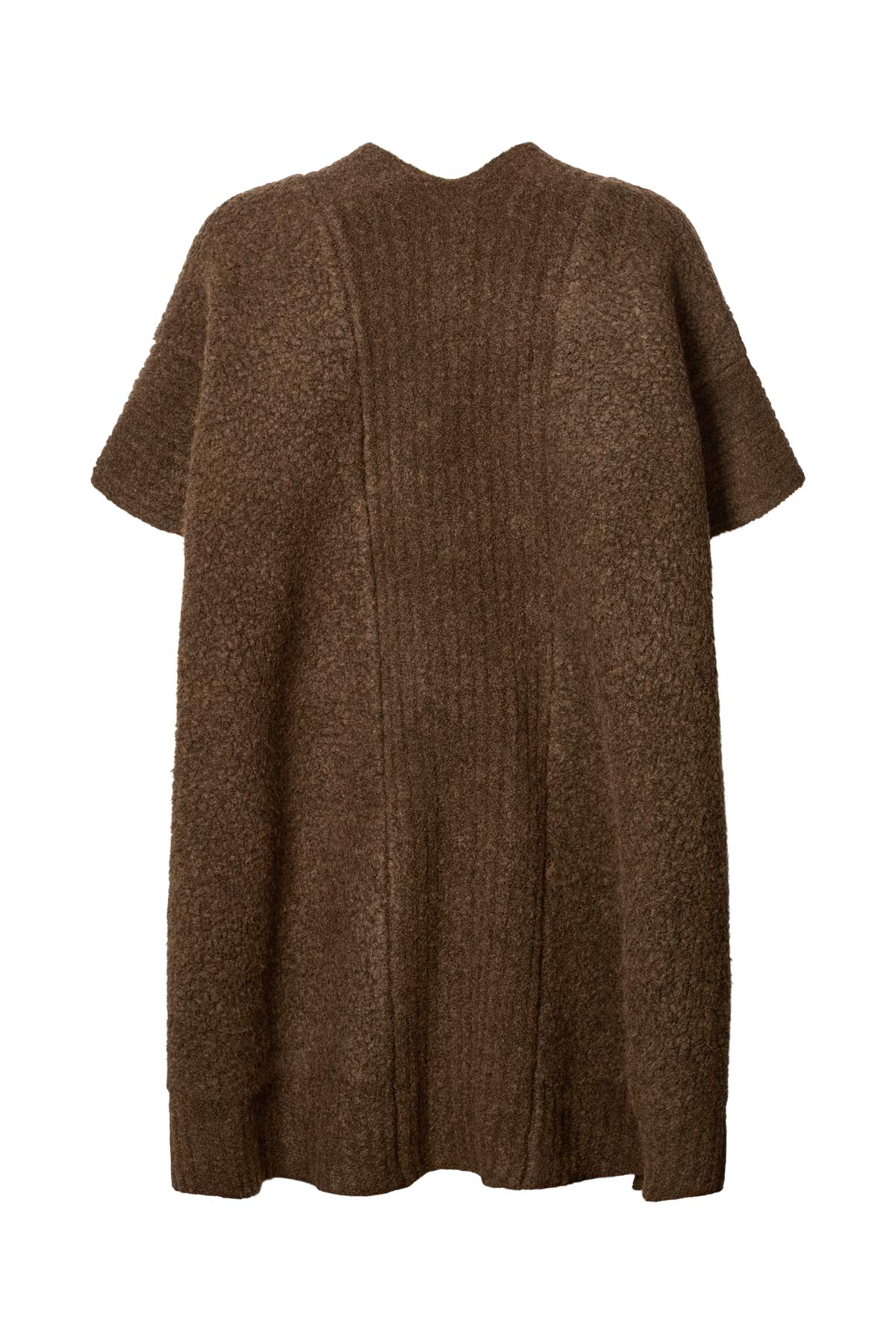 Dorris - Sheep knit cape I Dark brown 2 - Rabens Saloner - DK