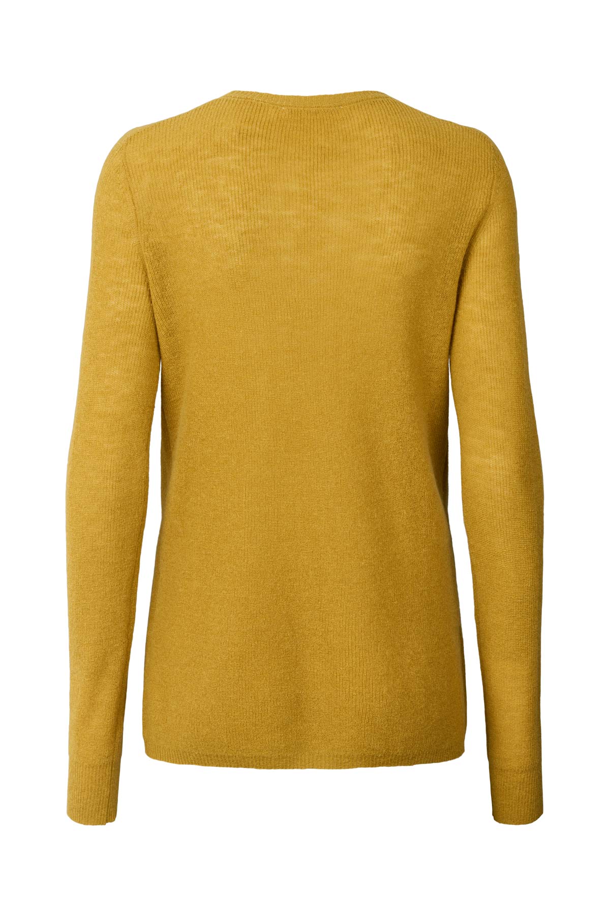 Shauna - Waffled knit long sleeve top I Mustard 3 - Rabens Saloner - DK