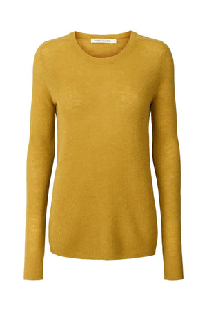 Shauna - Waffled knit long sleeve top I Mustard Mustard XS 3 - Rabens Saloner - DK