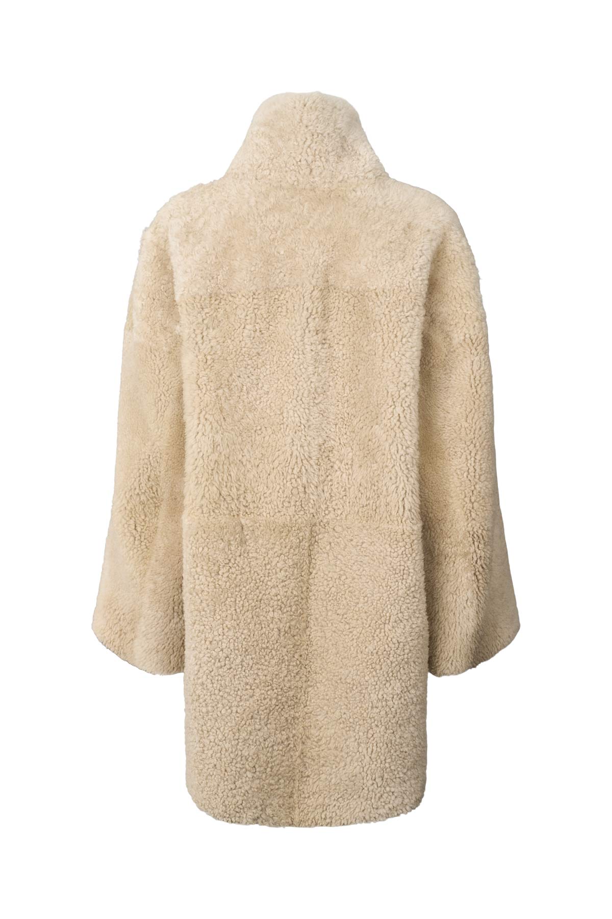 Ejsa - Shearling coat I Dark brown natural combo 12 - Rabens Saloner - DK