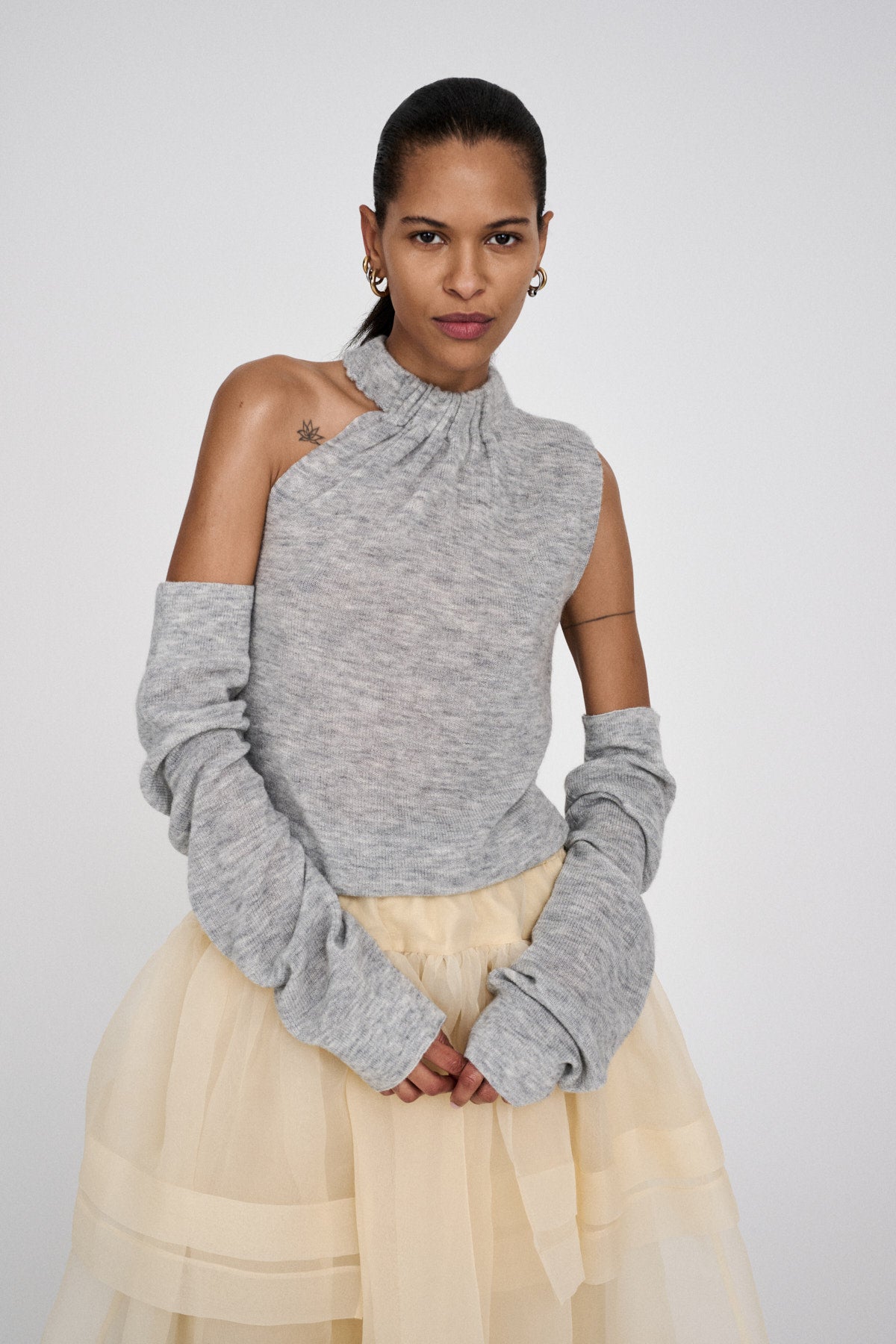 Falka - Organza layer skirt I Bisque 5 - Rabens Saloner - DK