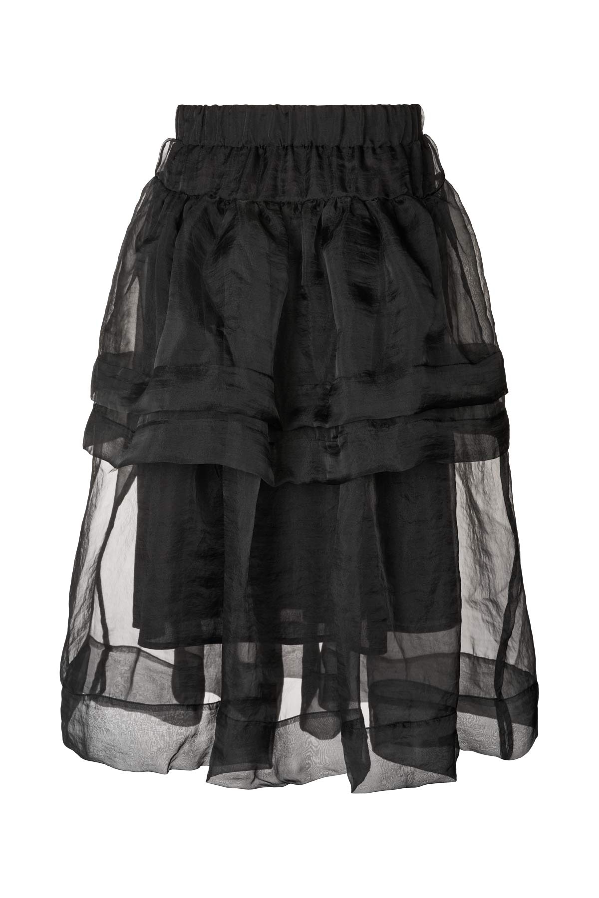 Falka - Organza layer skirt I Black 4 - Rabens Saloner - DK