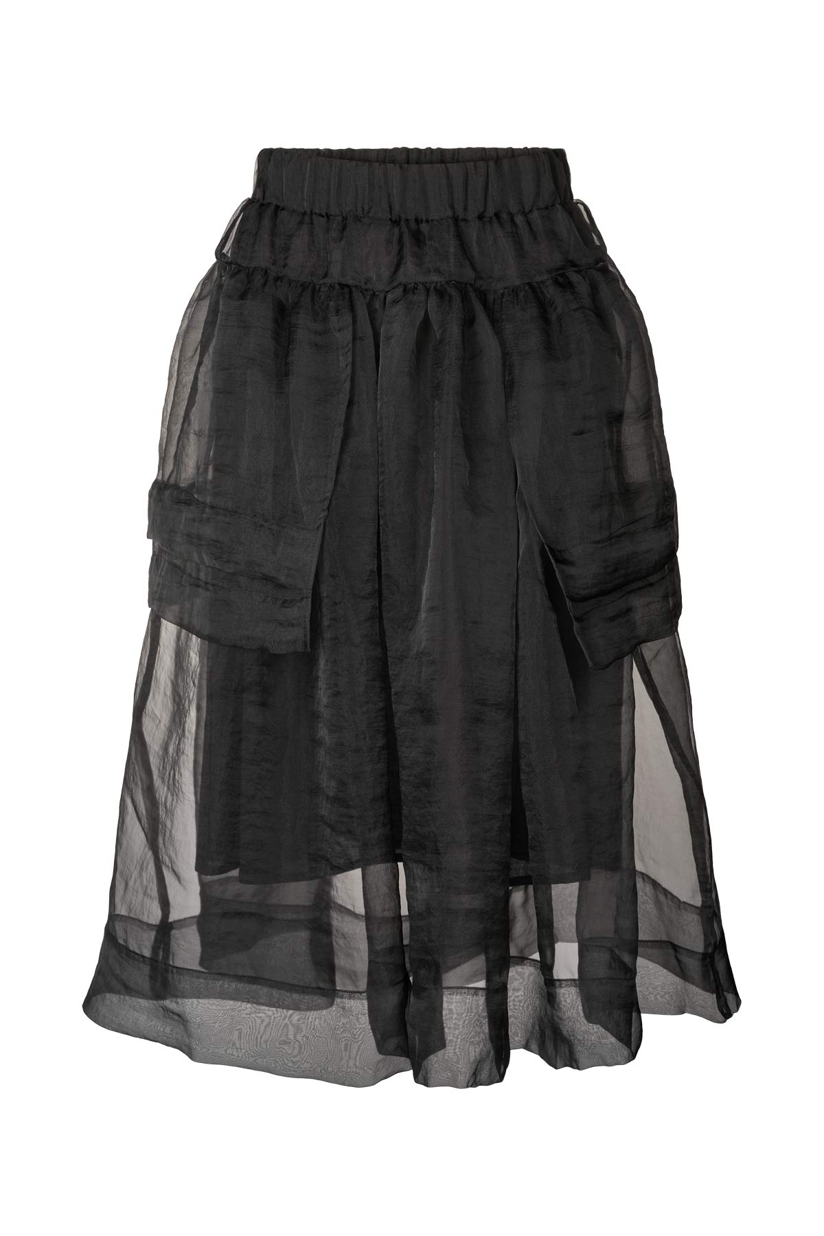 Falka - Organza layer skirt I Black Black XS 3 - Rabens Saloner - DK