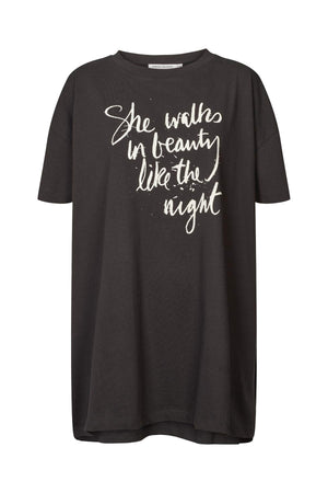 Dee - Poet oversize t-shirt I Faded black Faded black XS/S 1 - Rabens Saloner - DK