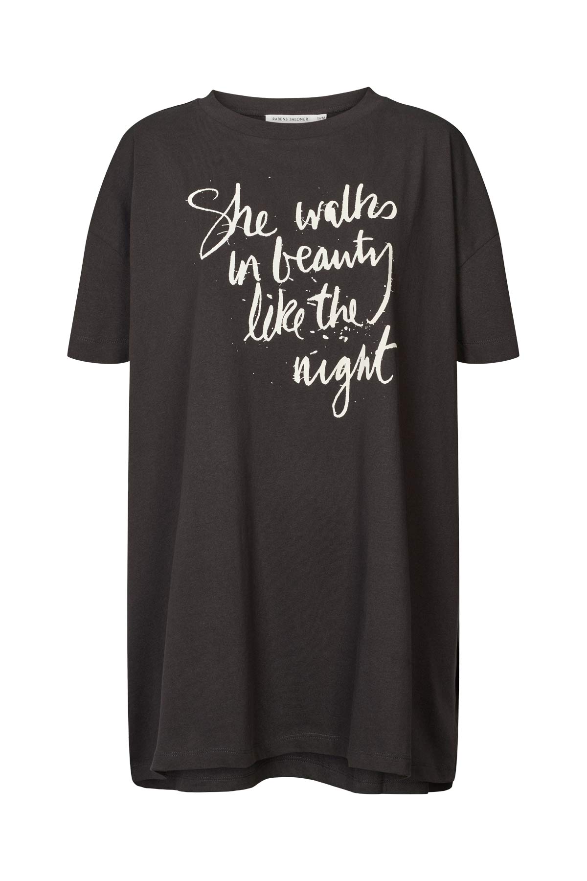 Dee - Poet oversize t-shirt I Faded black Faded black XS/S 1 - Rabens Saloner - DK