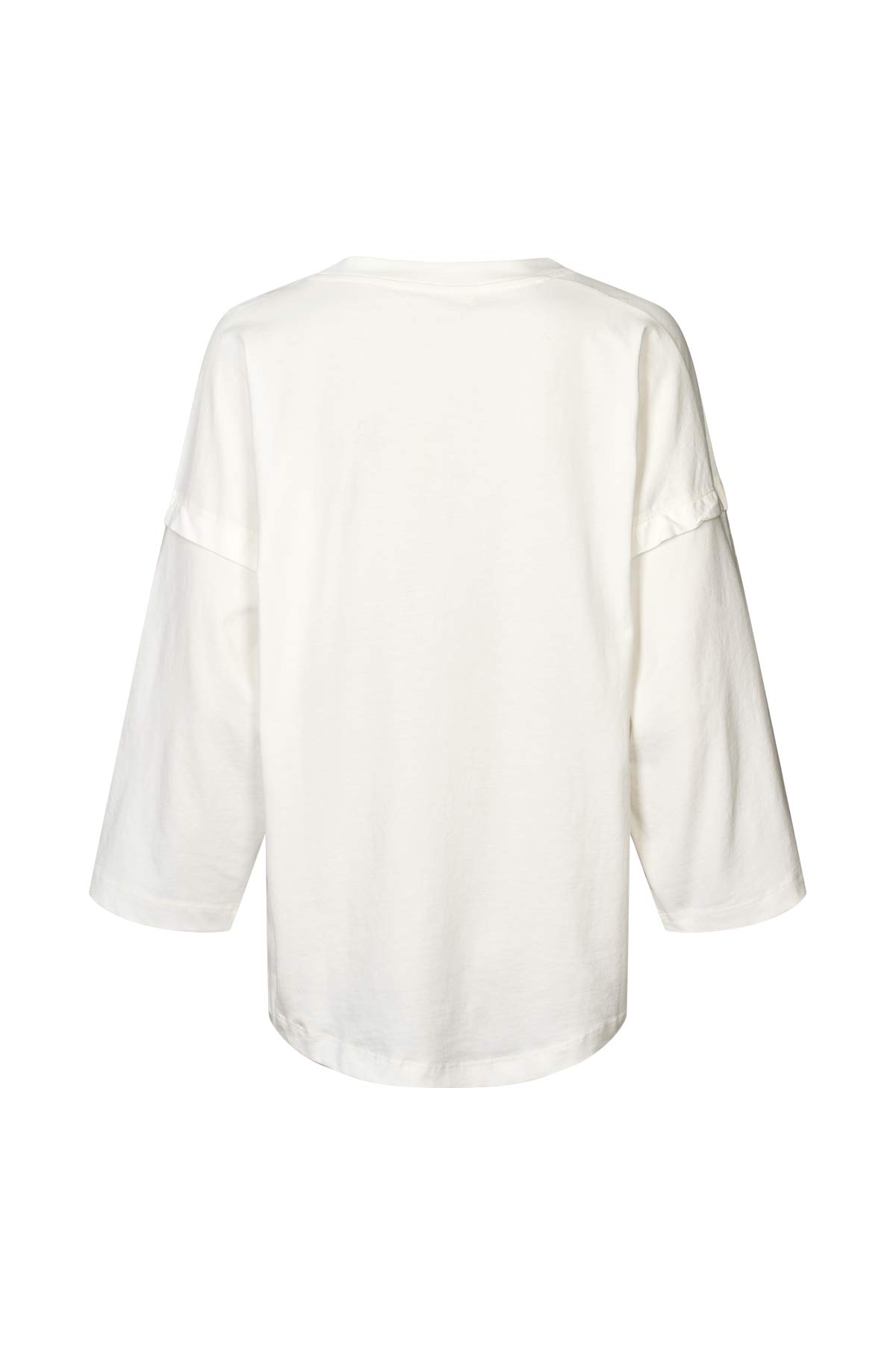 Laurah - FOT jersey 3/4 sleeve top I Chalk 4 - Rabens Saloner - DK
