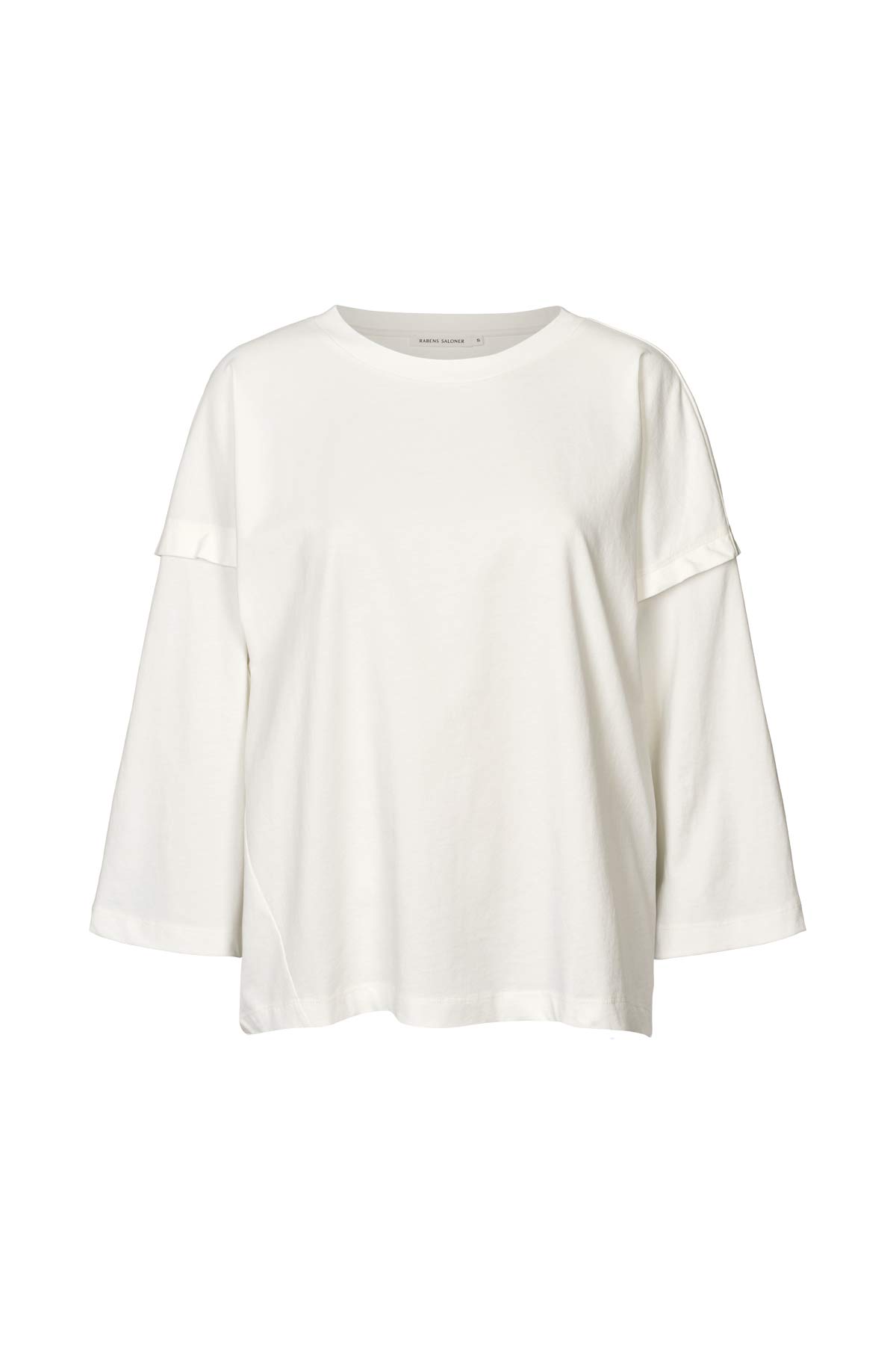 Laurah - FOT jersey 3/4 sleeve top I Chalk Chalk XS 3 - Rabens Saloner - DK