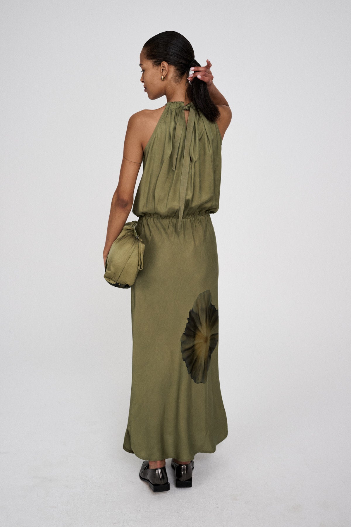 Chanette - Bloom halter dress I Hazelnut combo 4 - Rabens Saloner - DK