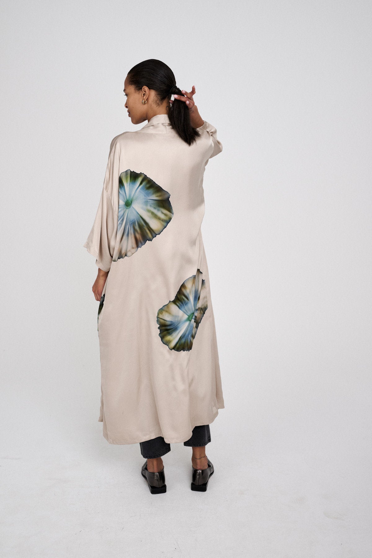 Aysha - Bloom kimono jacket I Hazelnut combo 4 - Rabens Saloner - DK