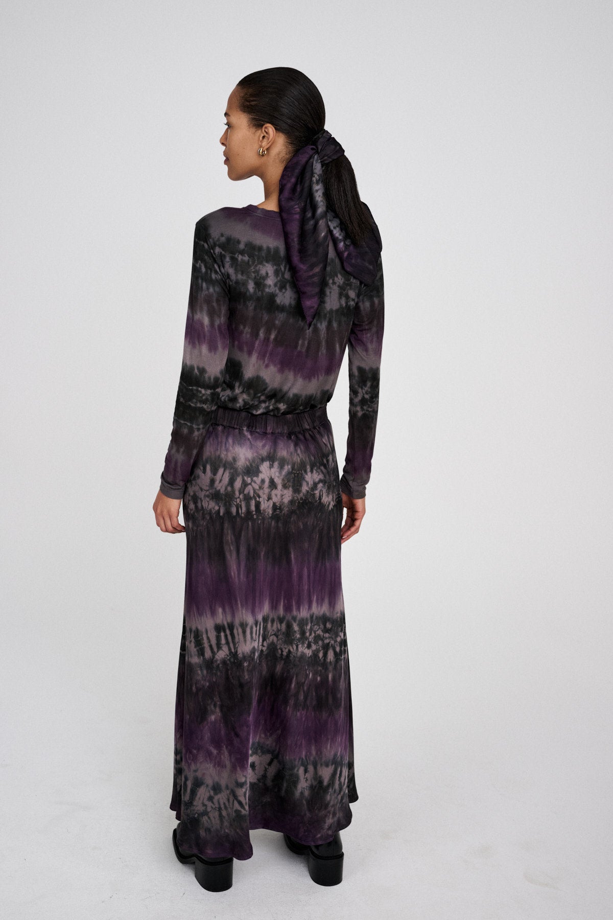 Willie - Arizona long A-line skirt I Cement combo 6 - Rabens Saloner - DK