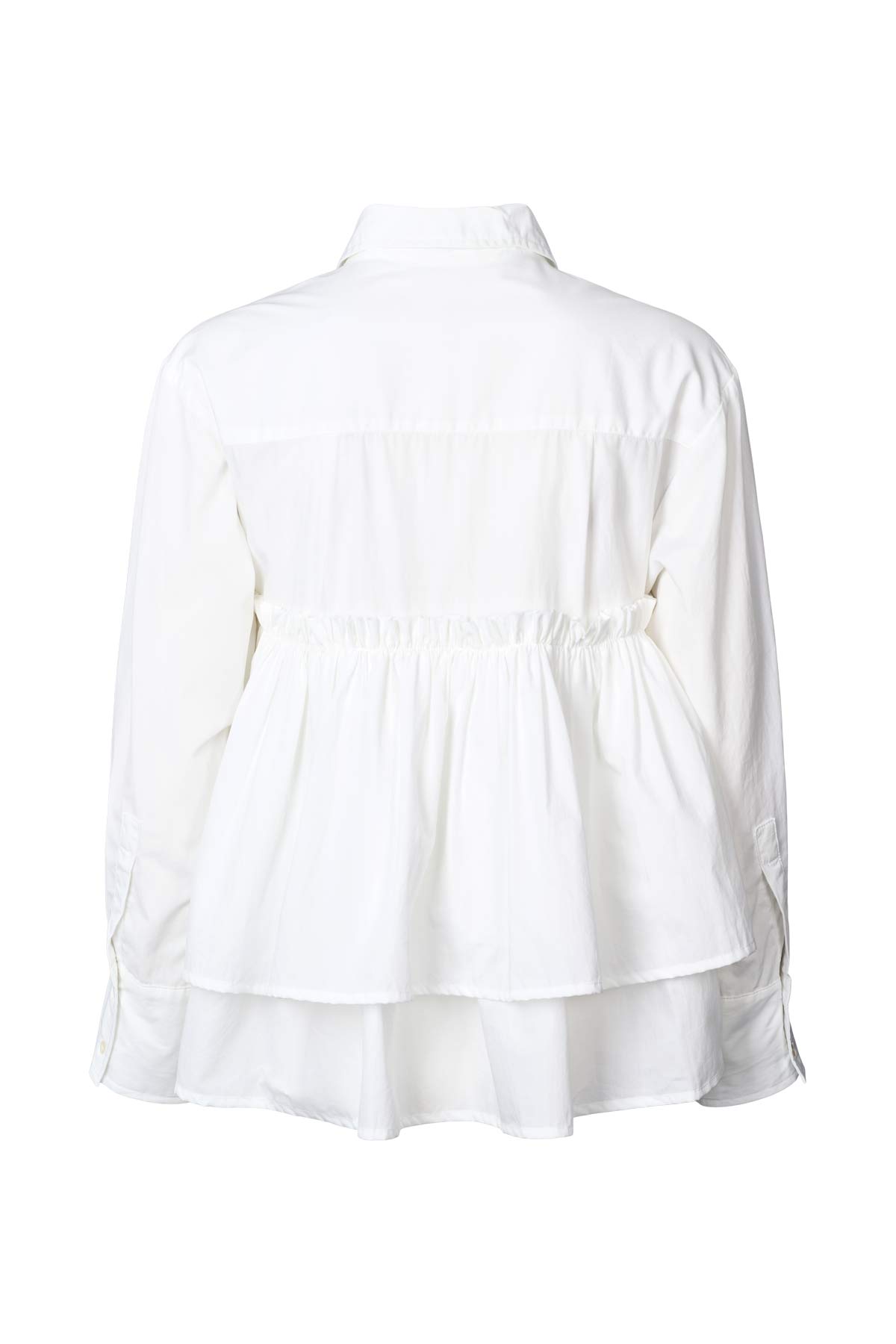 Shaker - Poplin frill shirt I White 2 - Rabens Saloner - DK