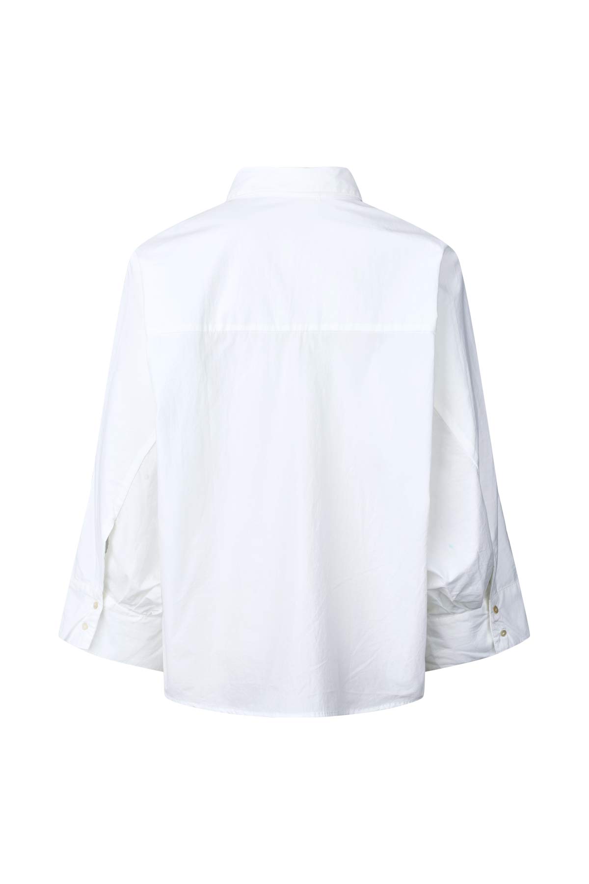 Chloe - Poplin full shirt I White 6 - Rabens Saloner - DK