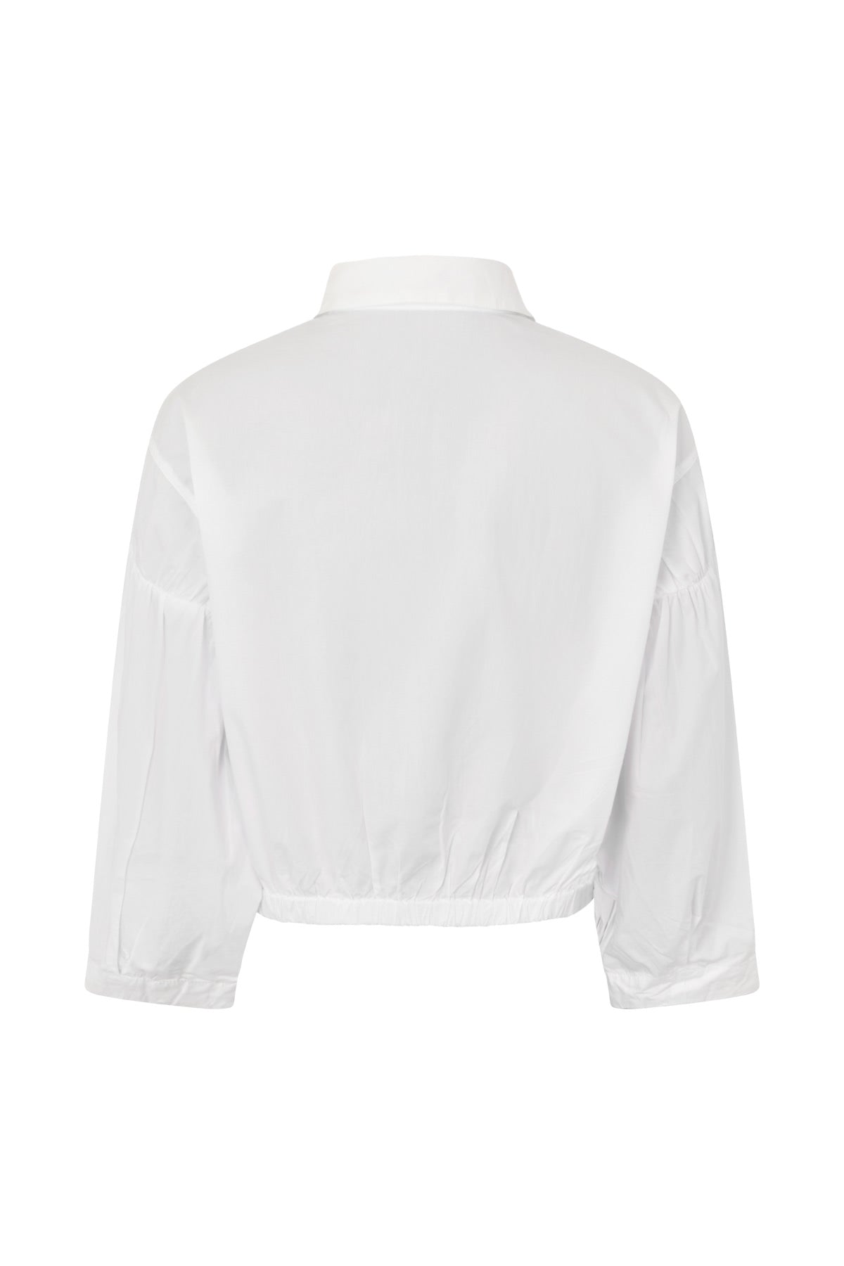 Veda - Poplin shirt box pleat sleeve I White 2 - Rabens Saloner - DK