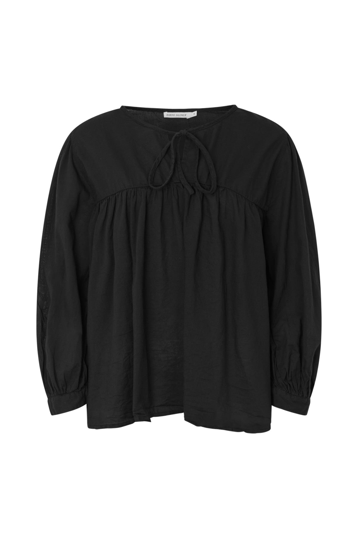 Eike - Cotton full sleeve blouse I Black Black XS 1 - Rabens Saloner - DK