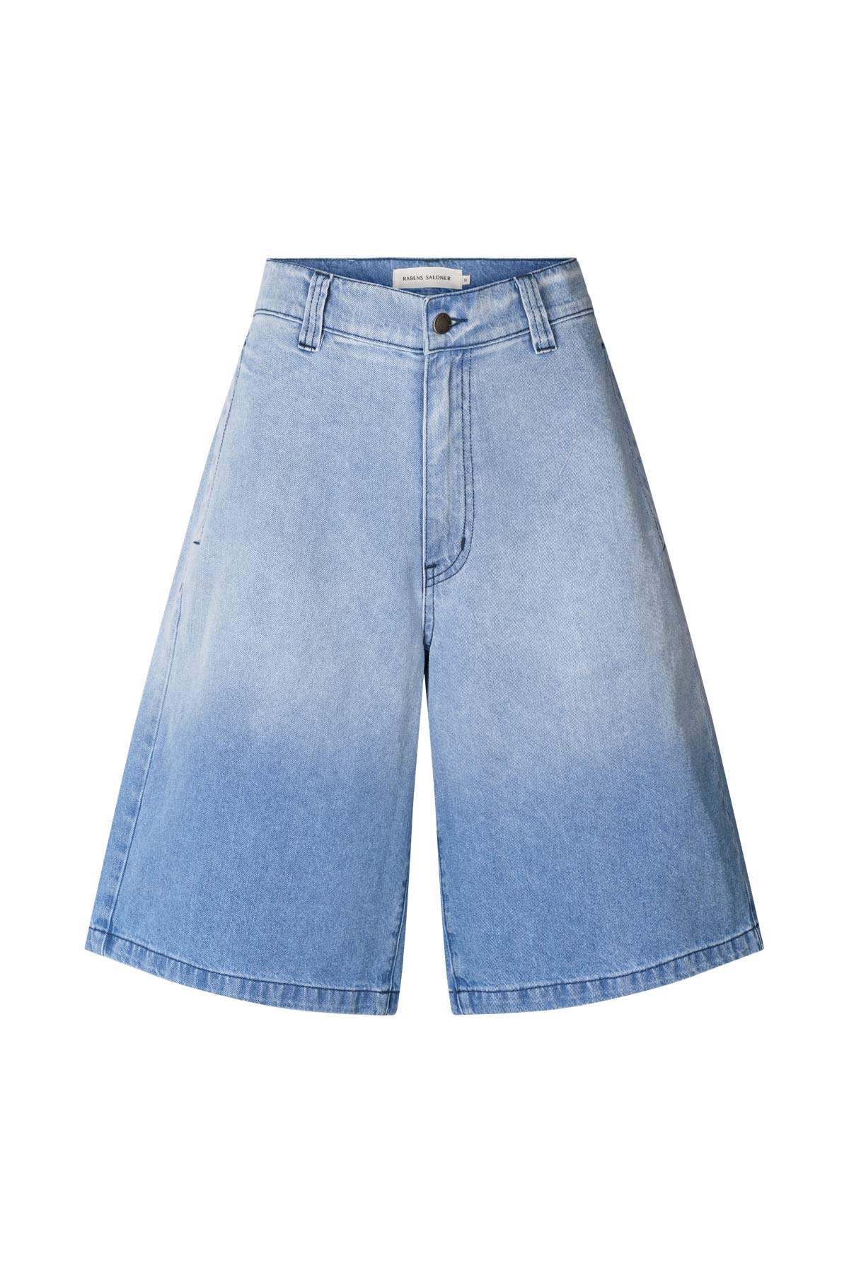 Raha - Light denim wide shorts I Light washed denim Light washed denim XXS 7 - Rabens Saloner - DK