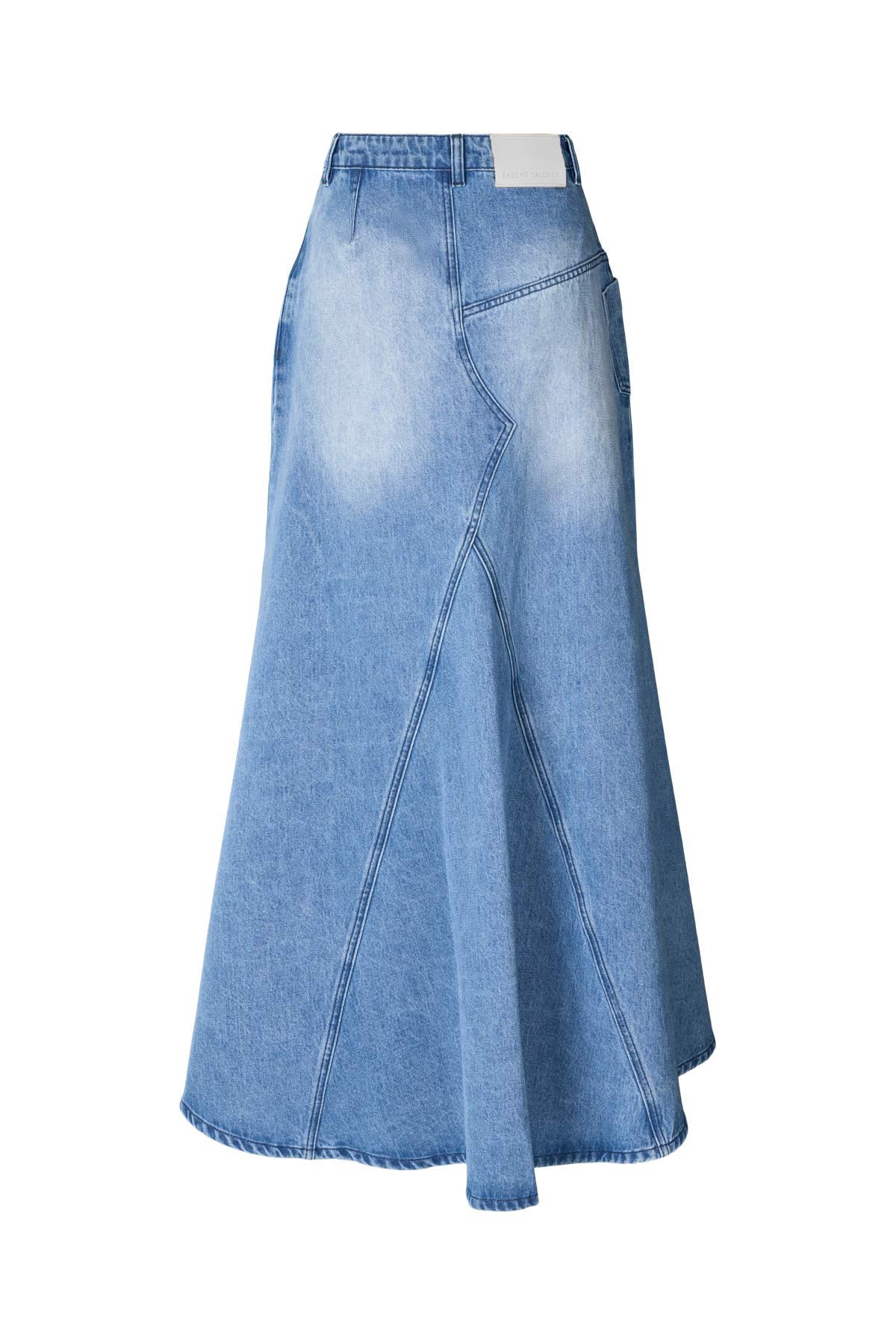 Emmali - Denim long skirt I Light washed denim 7 - Rabens Saloner - DK