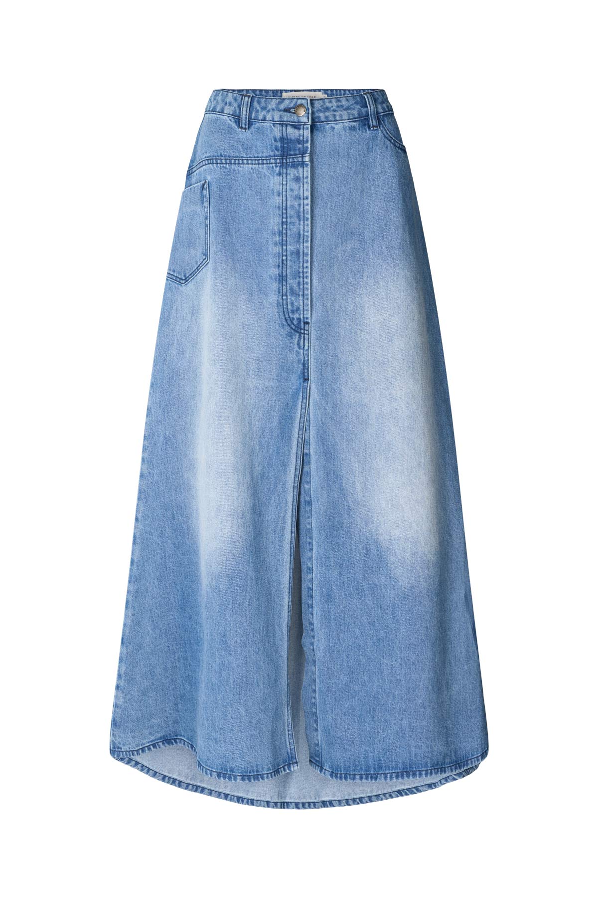Emmali - Denim long skirt I Light washed denim Light washed denim XS 3 - Rabens Saloner - DK