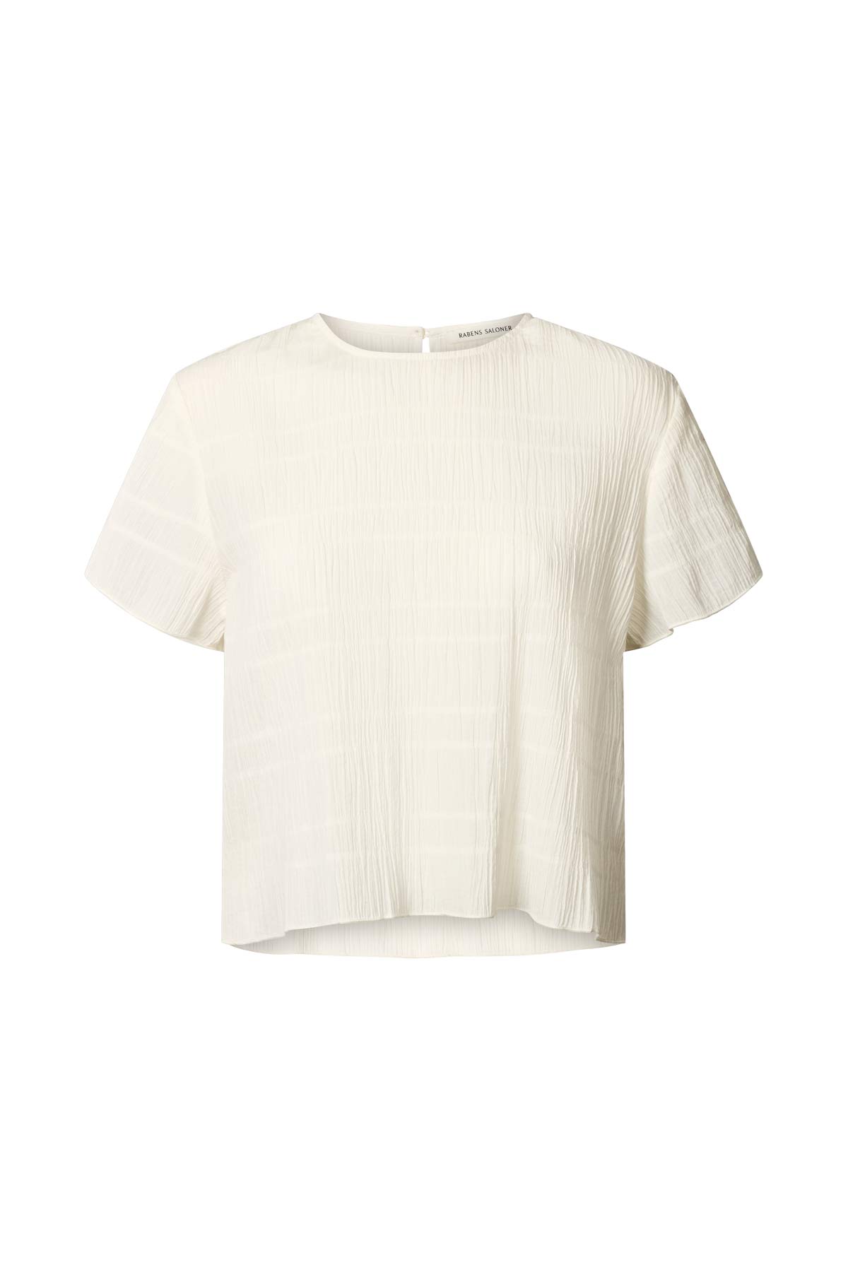 Manar - Irregular smocking T-shirt I Chalk Chalk XS 2 - Rabens Saloner - DK