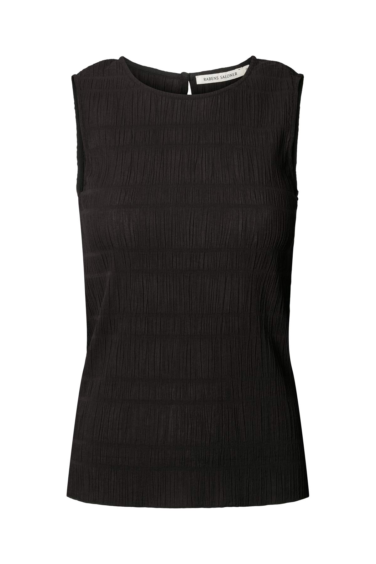 Manola - Irregular smocking tank I Black Black XS 1 - Rabens Saloner - DK