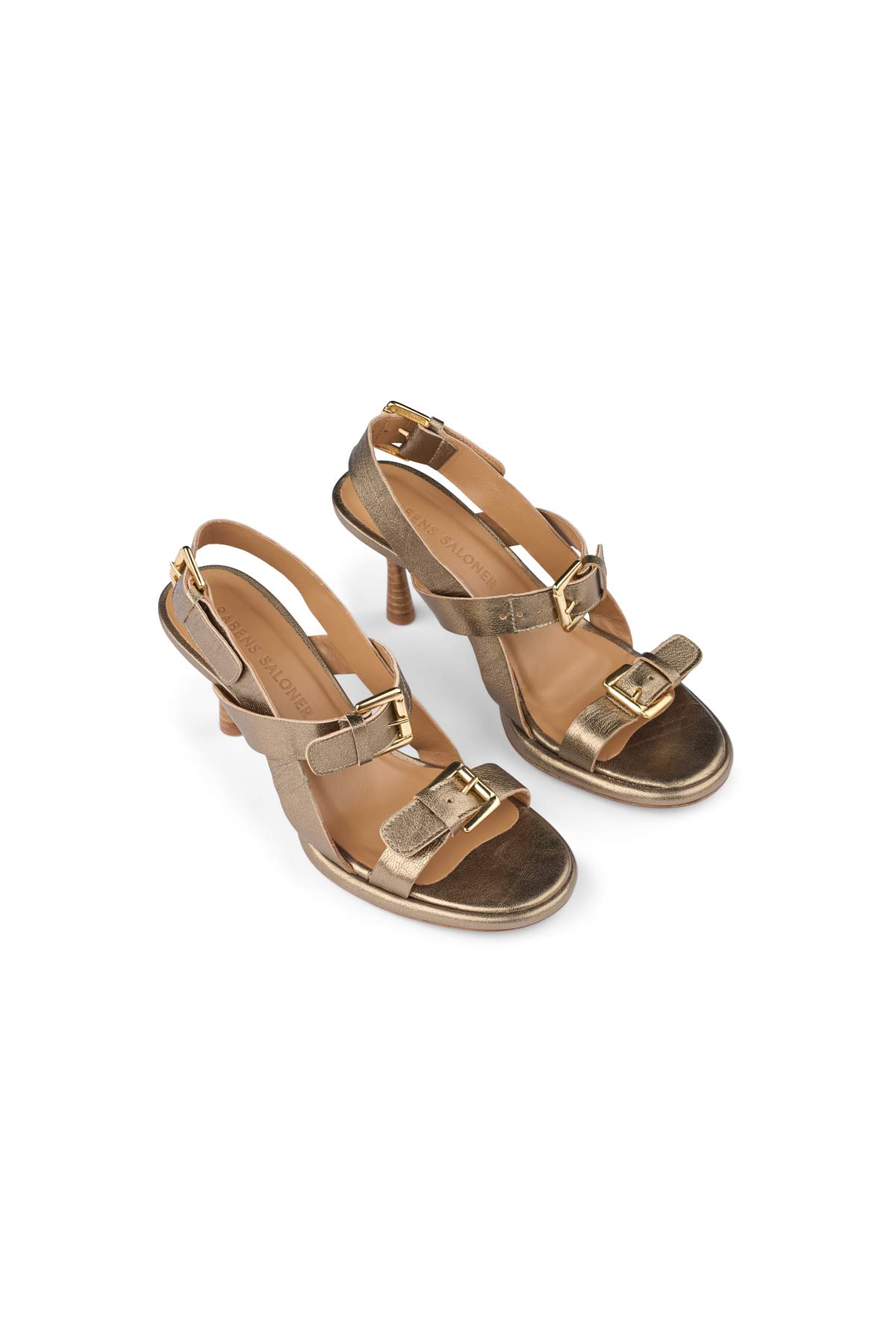 Adiya - Buckle heel I Metallic smoke Metallic smoke 36 1 - Rabens Saloner - DK