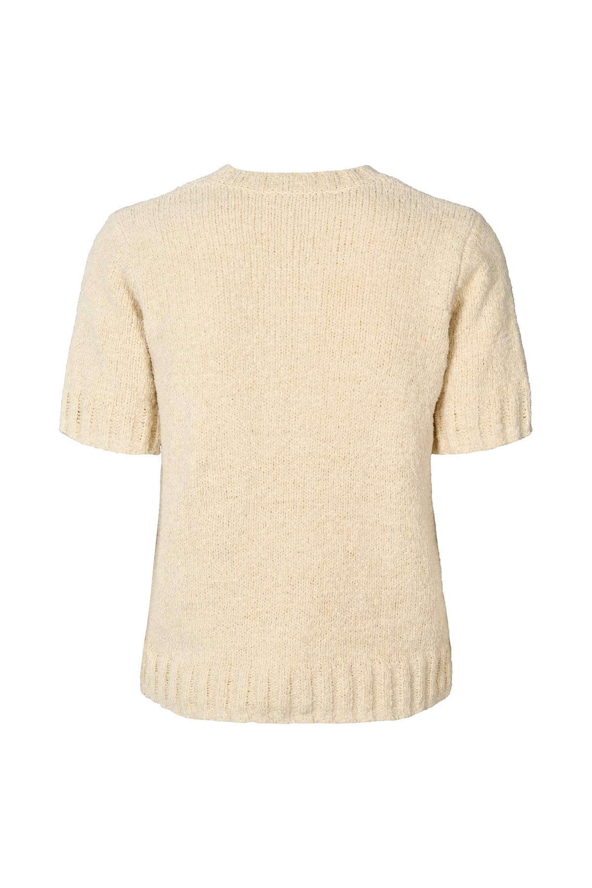 Elka - Towelling knit t-shirt I Sand 5 - Rabens Saloner - DK
