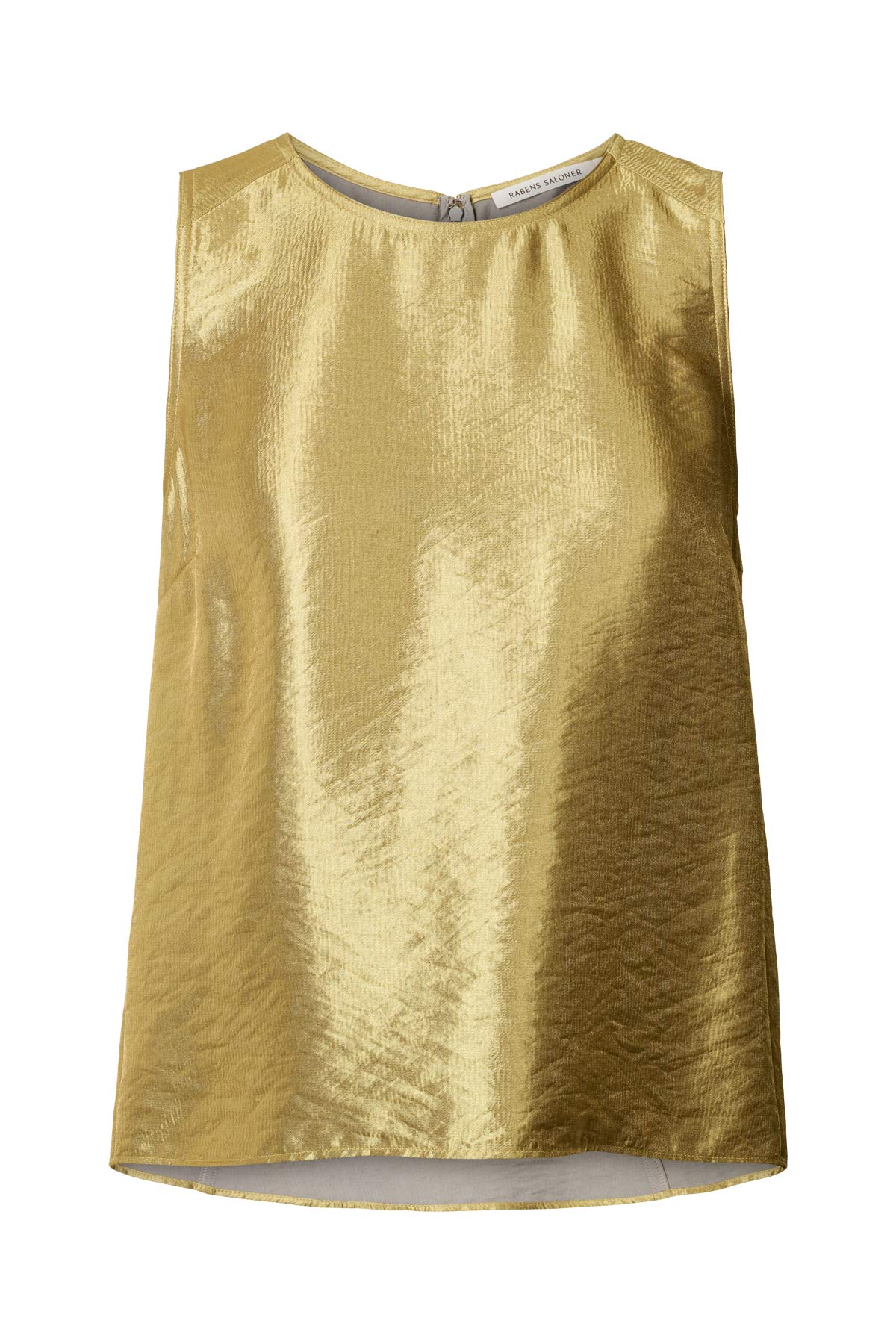 Piper - Woven gold tank top I Gold