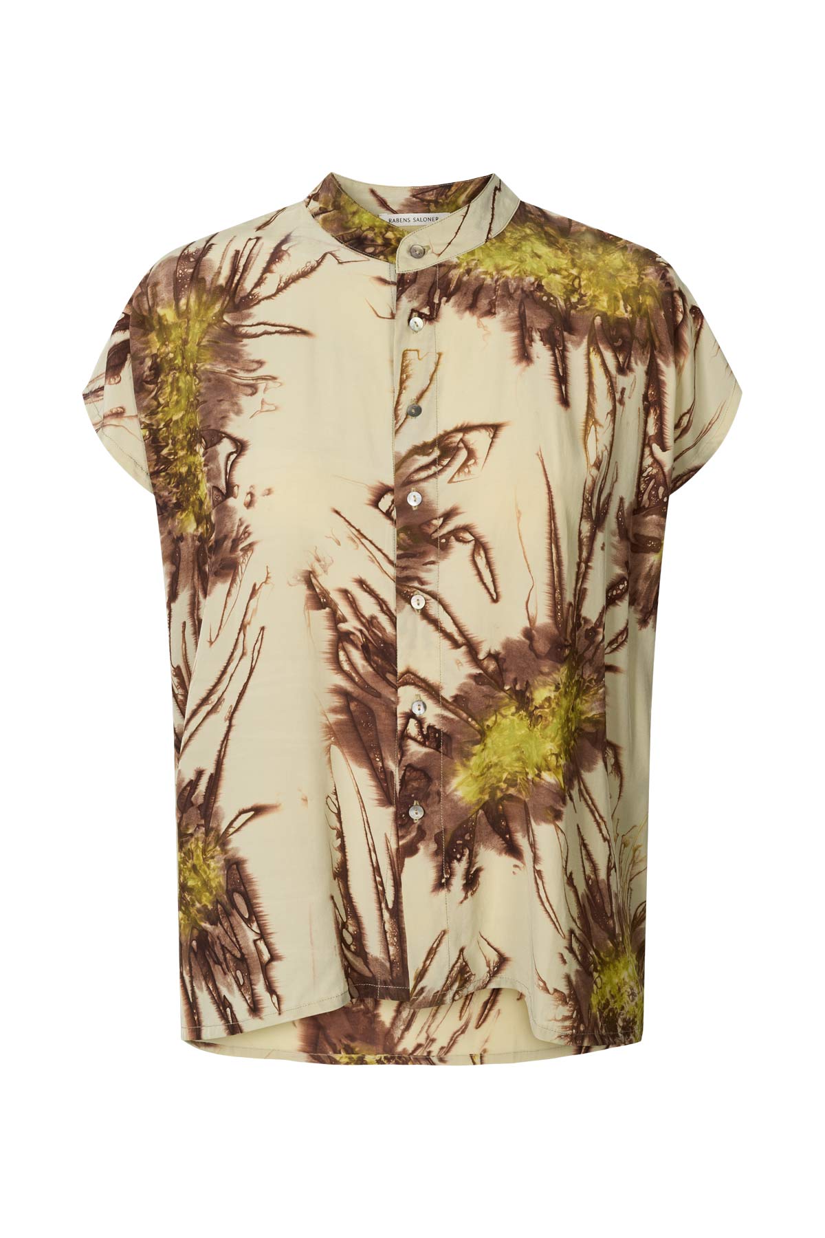 Heva - Sea urchin button blouse I Chartreuse combo Chartreuse combo XS 5 - Rabens Saloner - DK