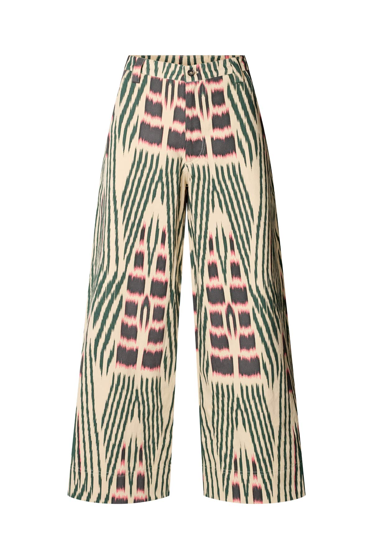 Amari - Ikat combat crop pants I Forest pink sand 1 - Rabens Saloner - DK