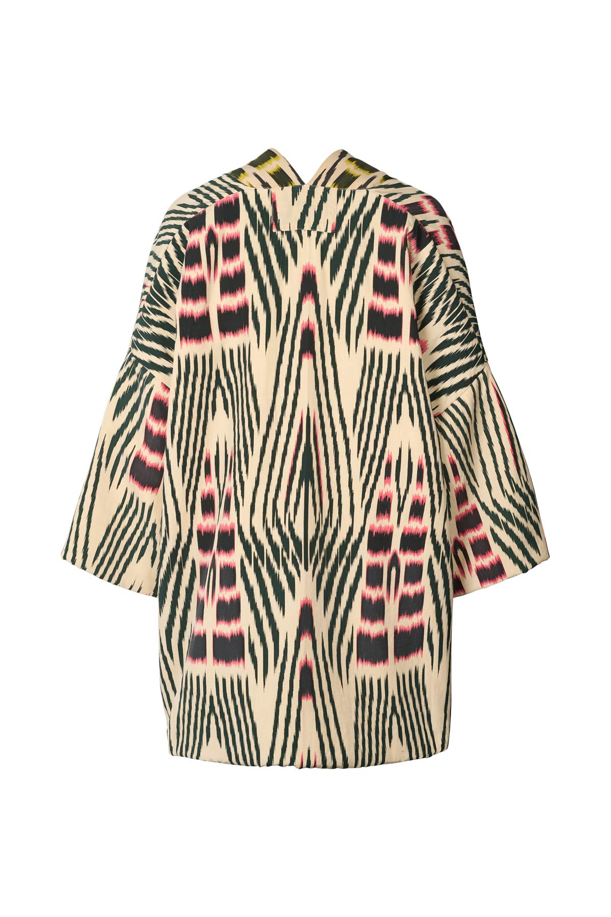 Abba - Ikat combo padded kimono I Forest pink sand & citrus combo 6 - Rabens Saloner - DK
