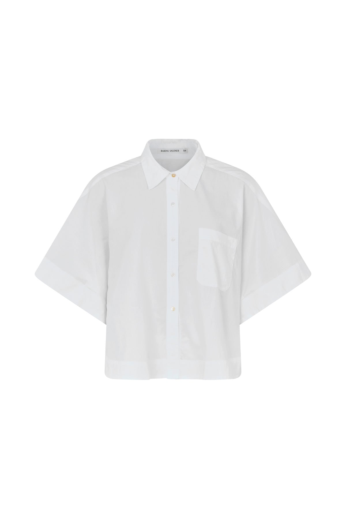 Berte - Poplin curved hem shirt I White White XS/S 9 - Rabens Saloner - DK