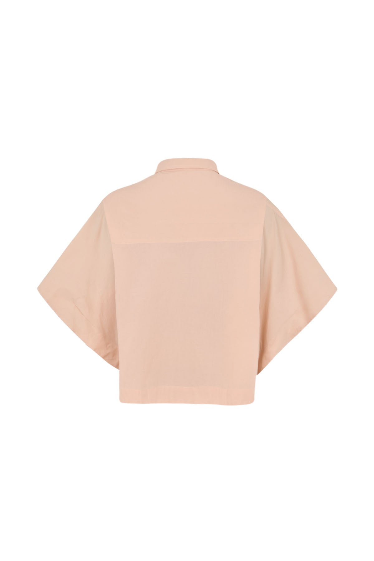Berte - Poplin curved hem shirt I Soft rose 2 - Rabens Saloner - DK