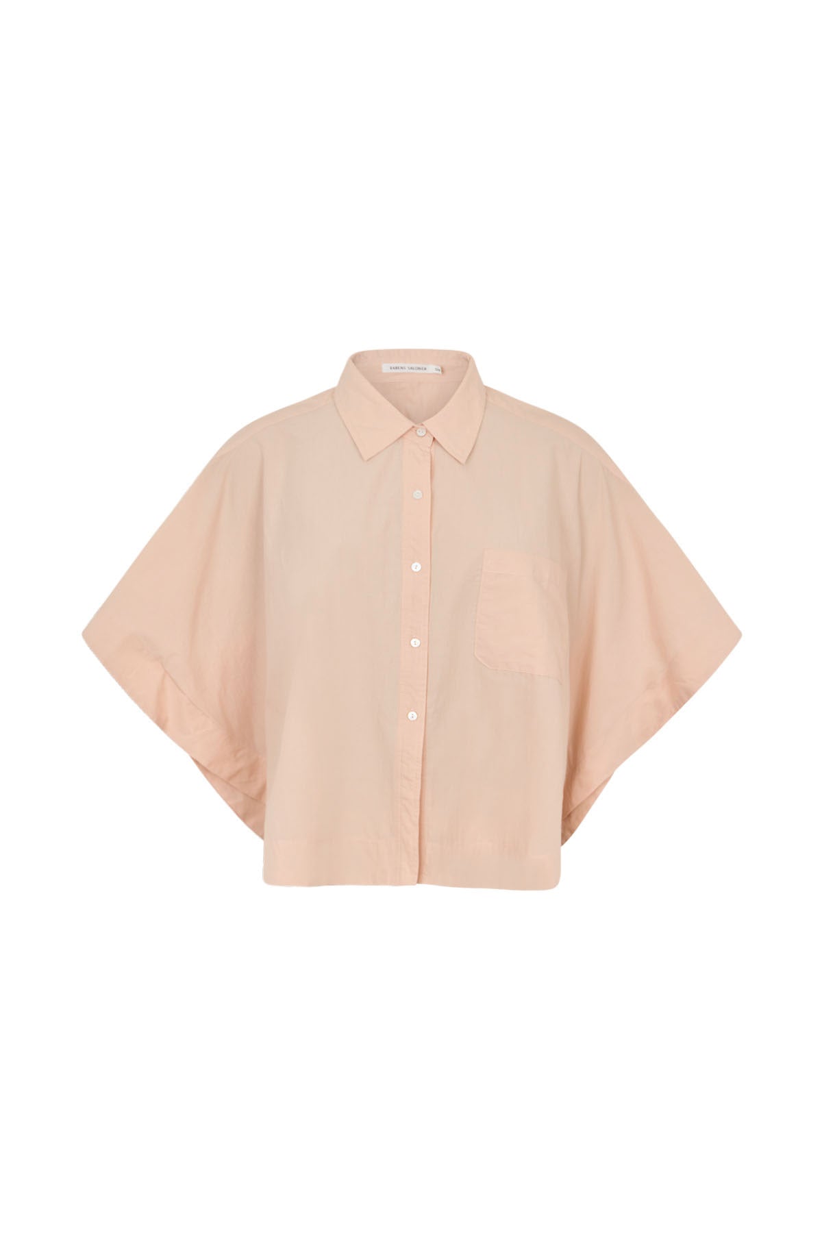 Berte - Poplin curved hem shirt I Soft rose Soft rose XS/S 1 - Rabens Saloner - DK